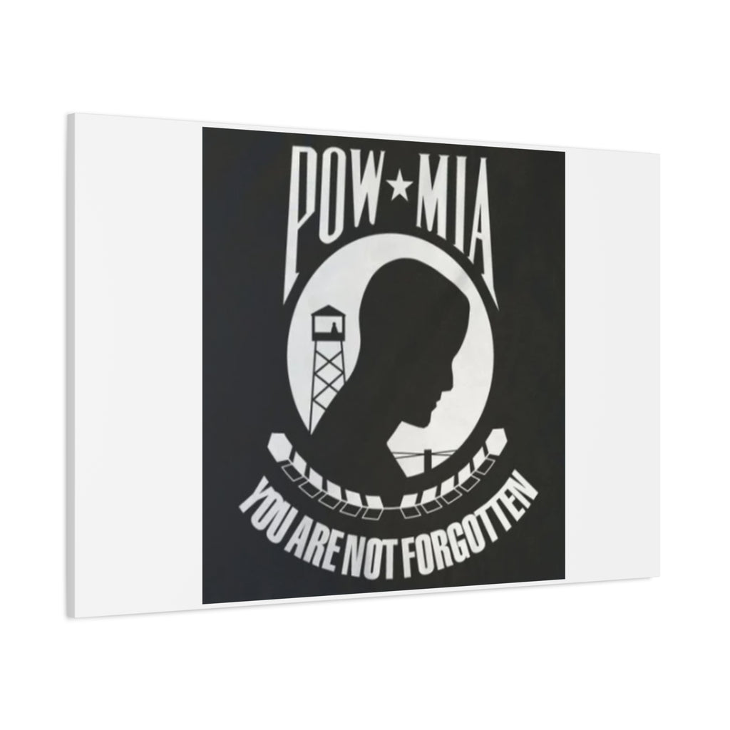 POW_MIA_Not Forgotten_Silhouette Canvas Wall Art