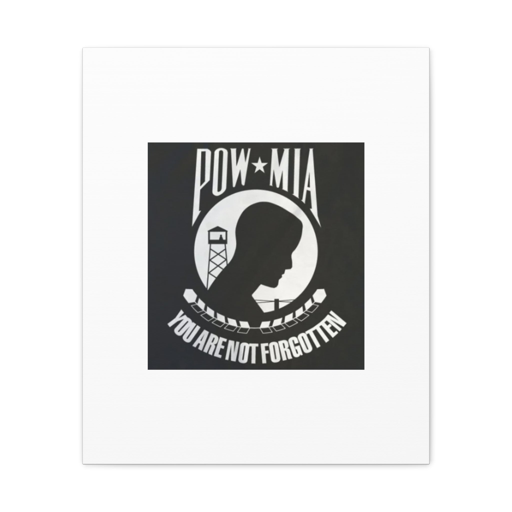 POW_MIA_Not Forgotten_Silhouette Canvas Wall Art