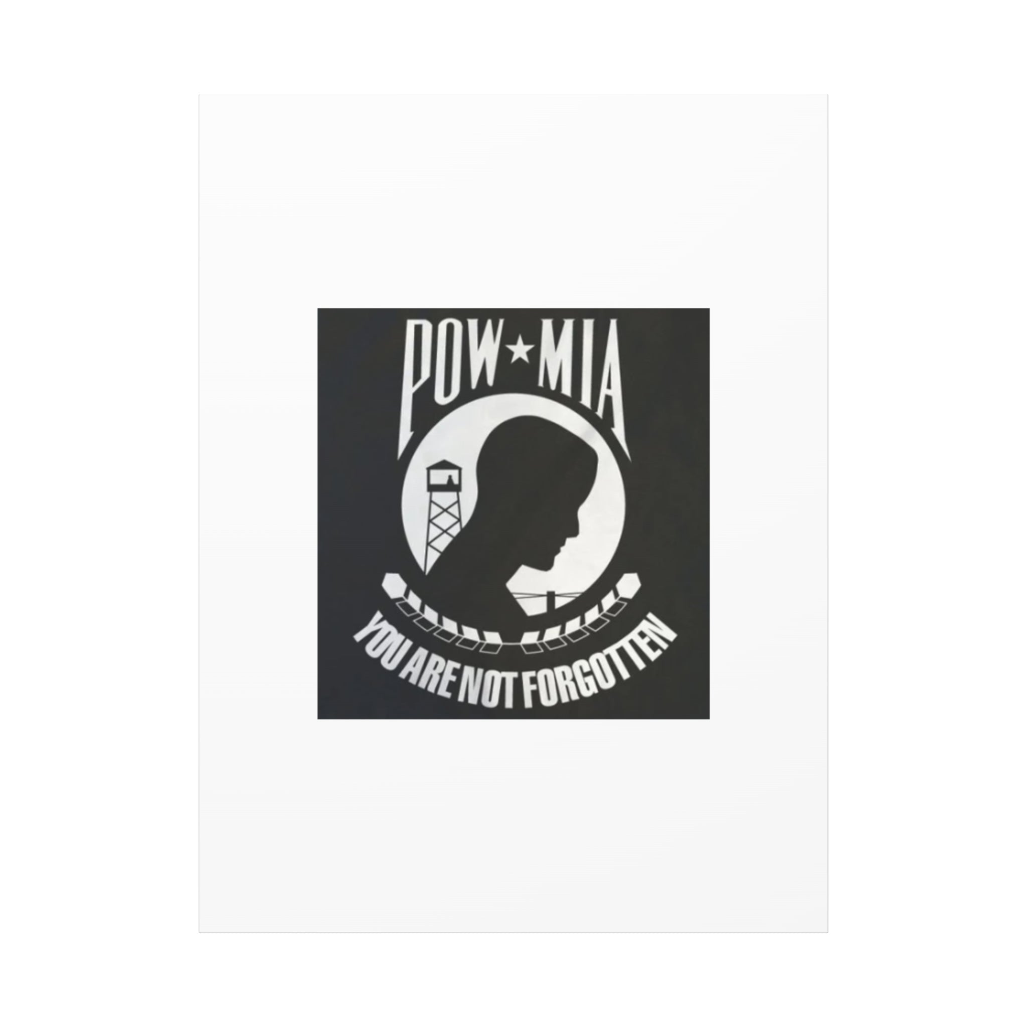 POW_MIA_Not Forgotten_Silhouette Canvas Wall Art