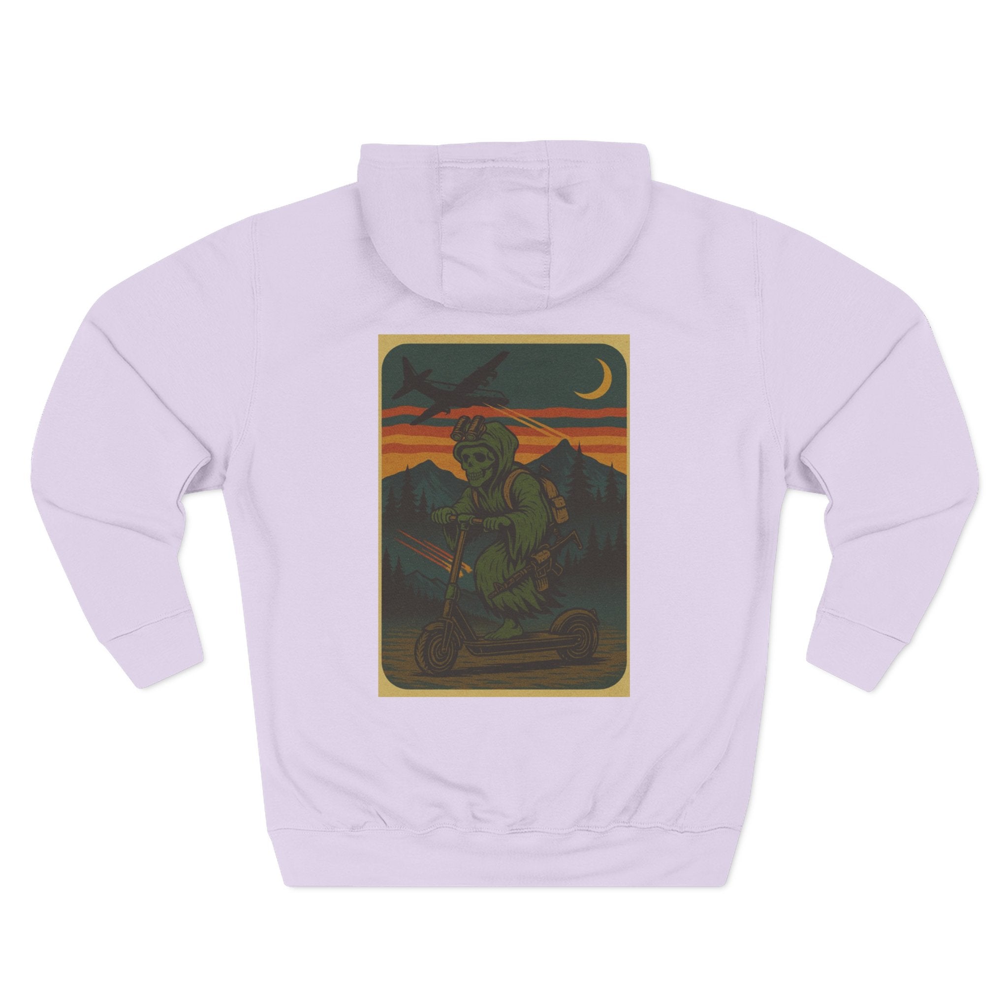 The Reaper knows when to say No.  It's time to exfil -Inspired Three-Panel Fleece Hoodie