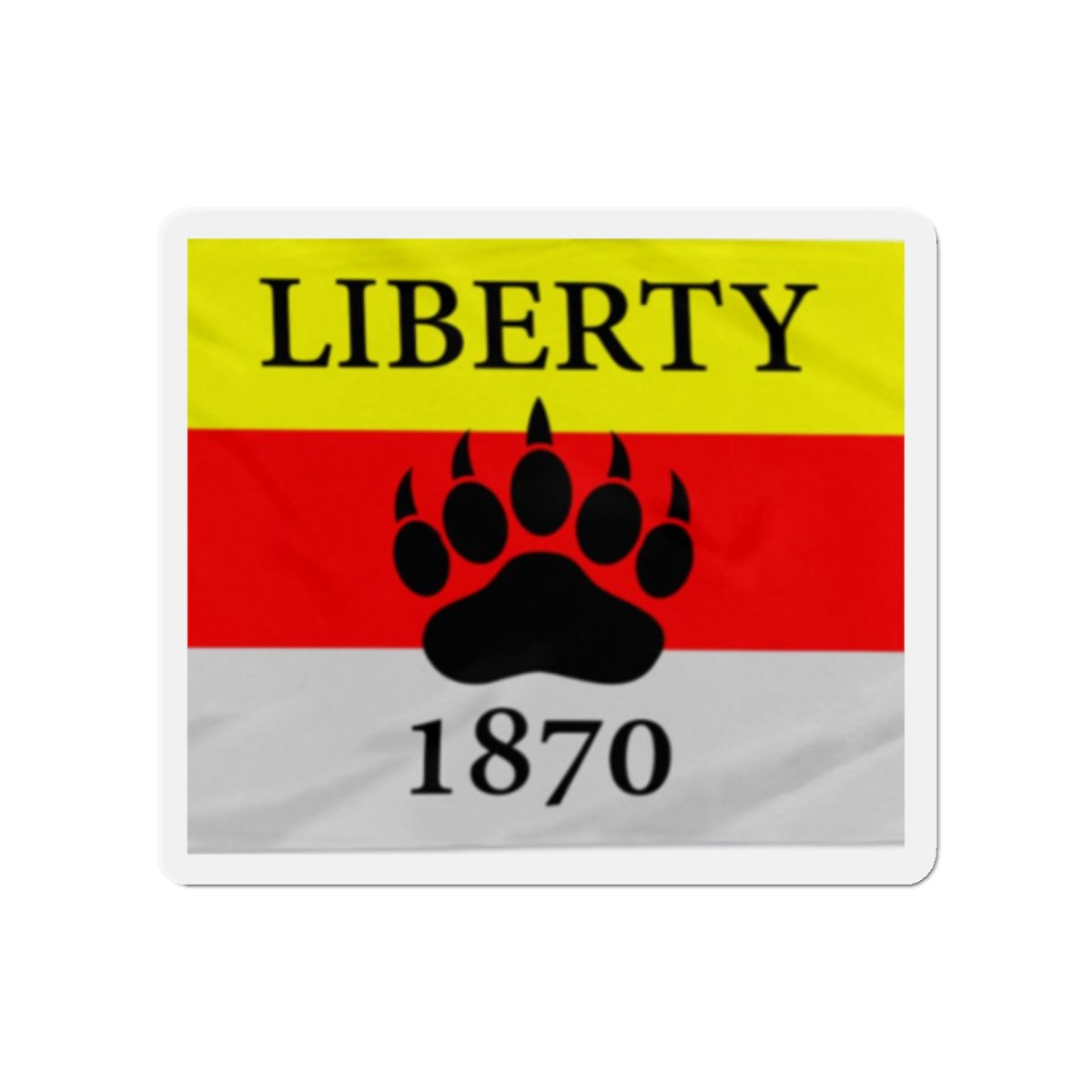 Liberty Bear Paw Die-Cut Magnet - Bold Colorful Design for Home or Office