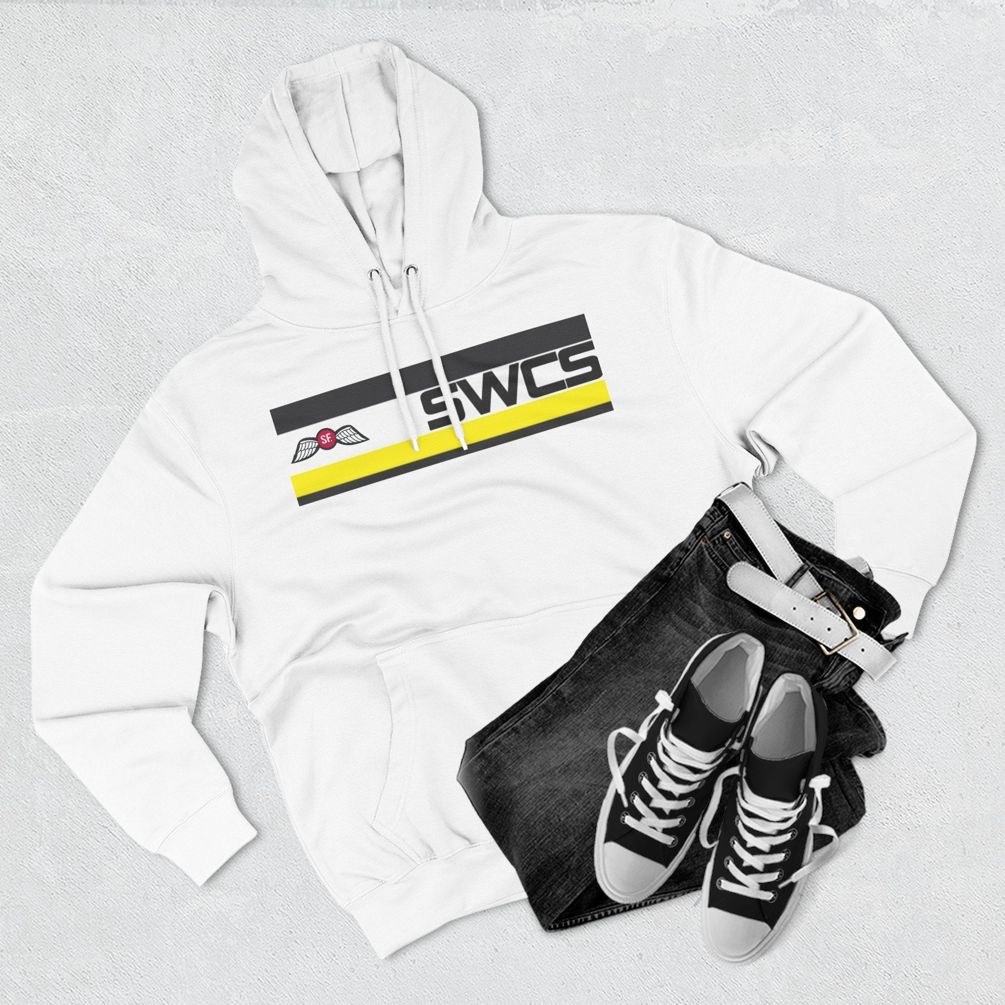 SWCS JEDBURG Modern Three-Panel Fleece Hoodie with SWCS Design