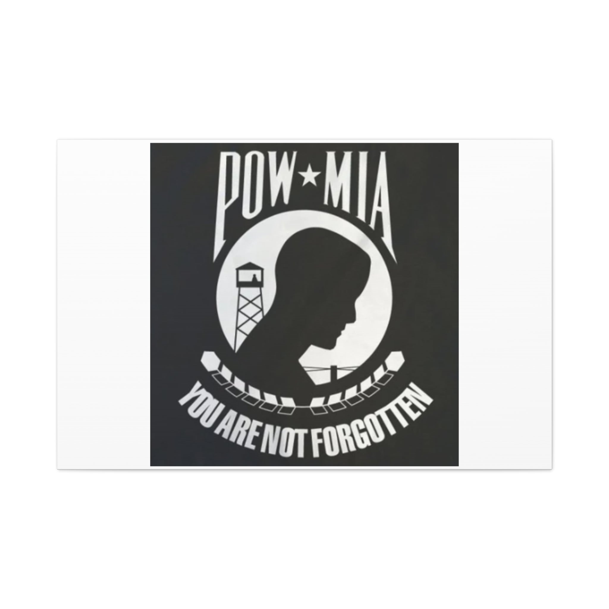 POW_MIA_Not Forgotten_Silhouette Canvas Wall Art
