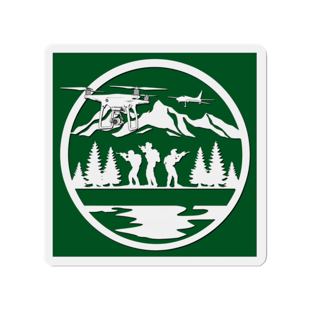 B team Out Die-Cut Magnet - Outdoor Enthusiast Design