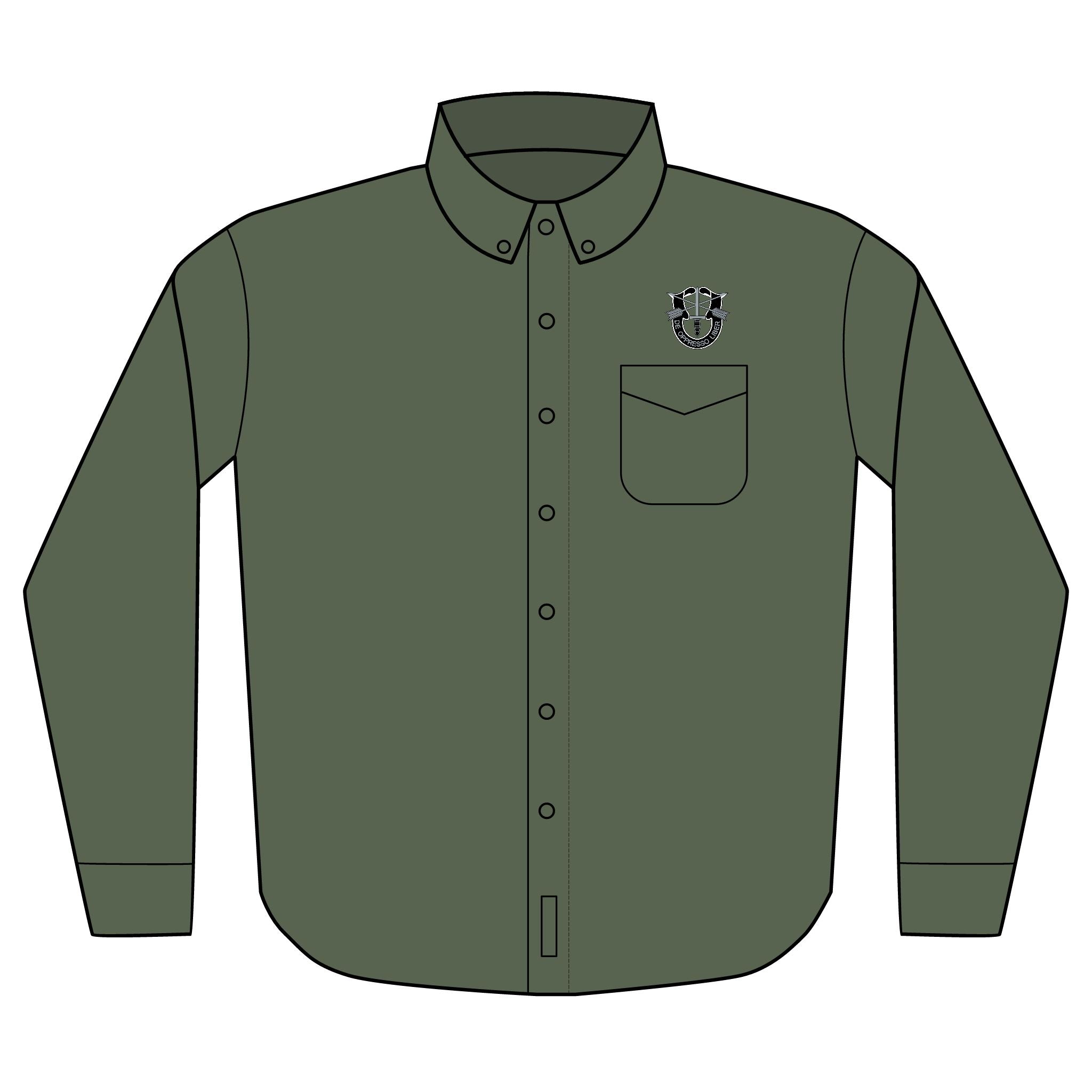 DOL SF Embroidered Long Sleeve Shirt for Casual and Professional Wear