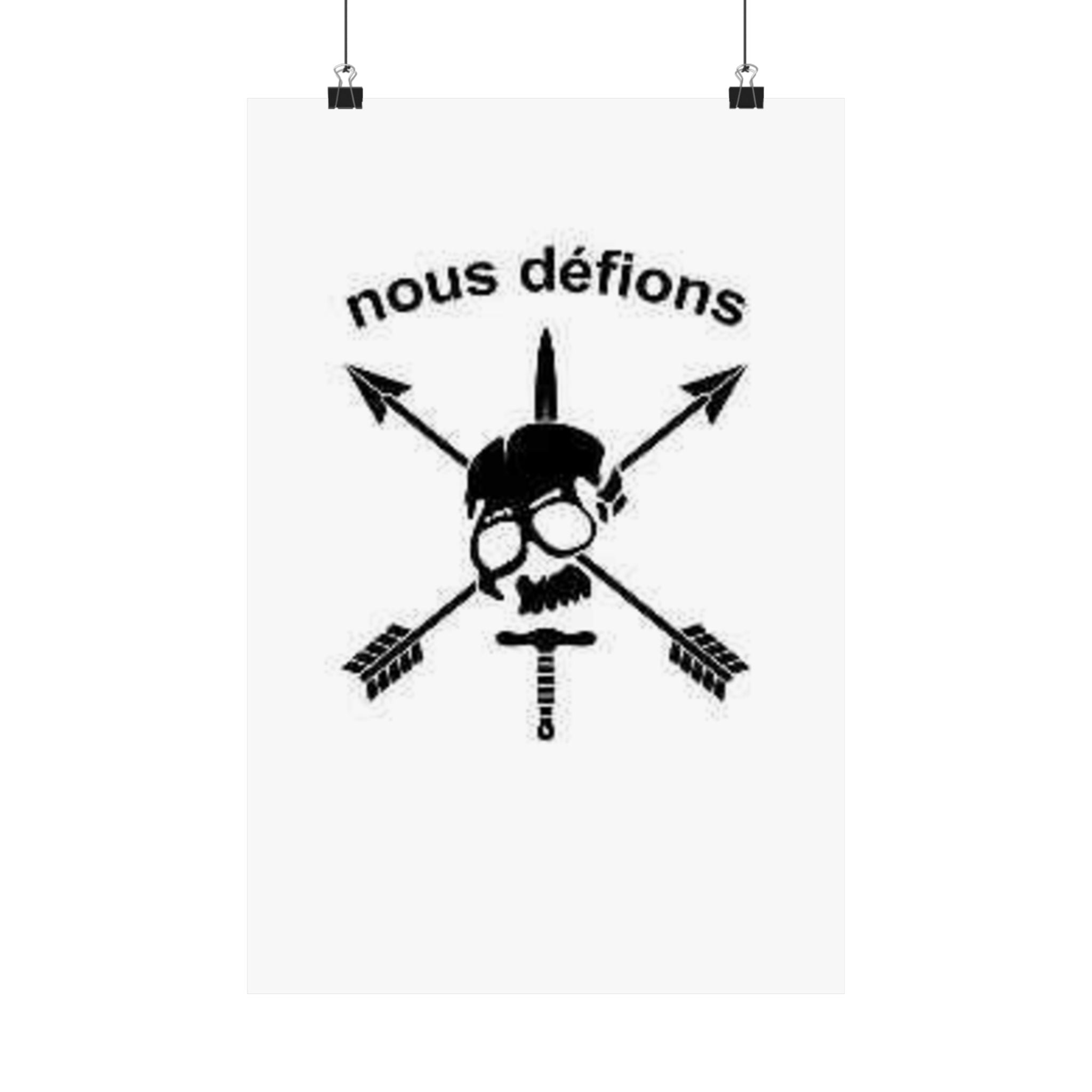 Crossed Arrows Skull and Dagger Wall Art - Matte Vertical Poster | Perfect for Bold Decor