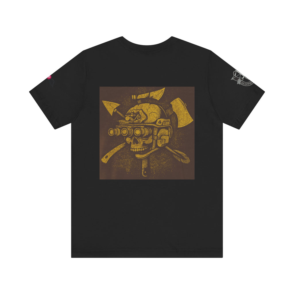 SF and JED Skull & Axes Graphic Tee for Adventure Lovers