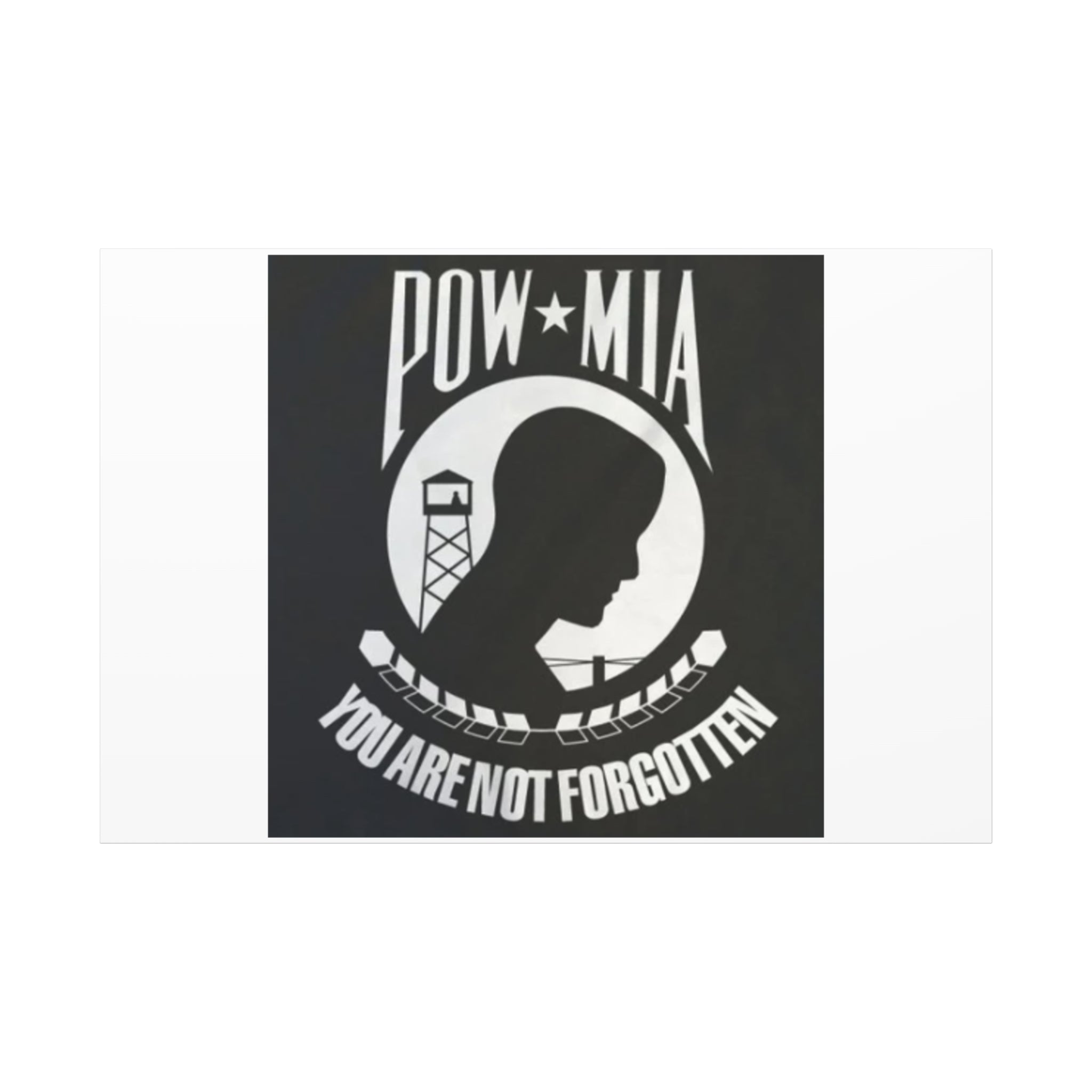 POW_MIA_Not Forgotten_Silhouette Canvas Wall Art
