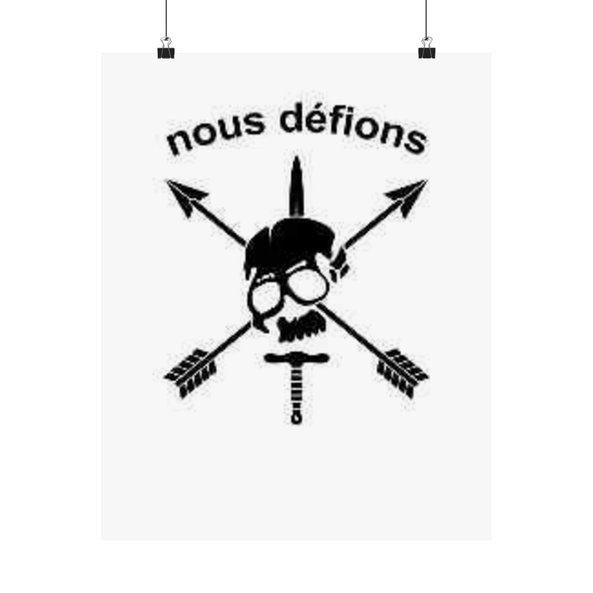 Crossed Arrows Skull and Dagger Wall Art - Matte Vertical Poster | Perfect for Bold Decor