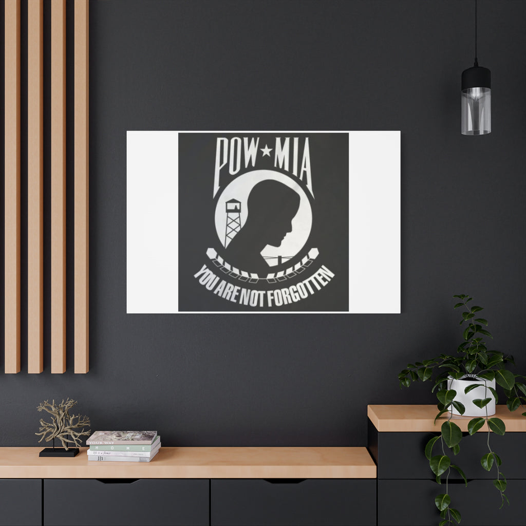 POW_MIA_Not Forgotten_Silhouette Canvas Wall Art