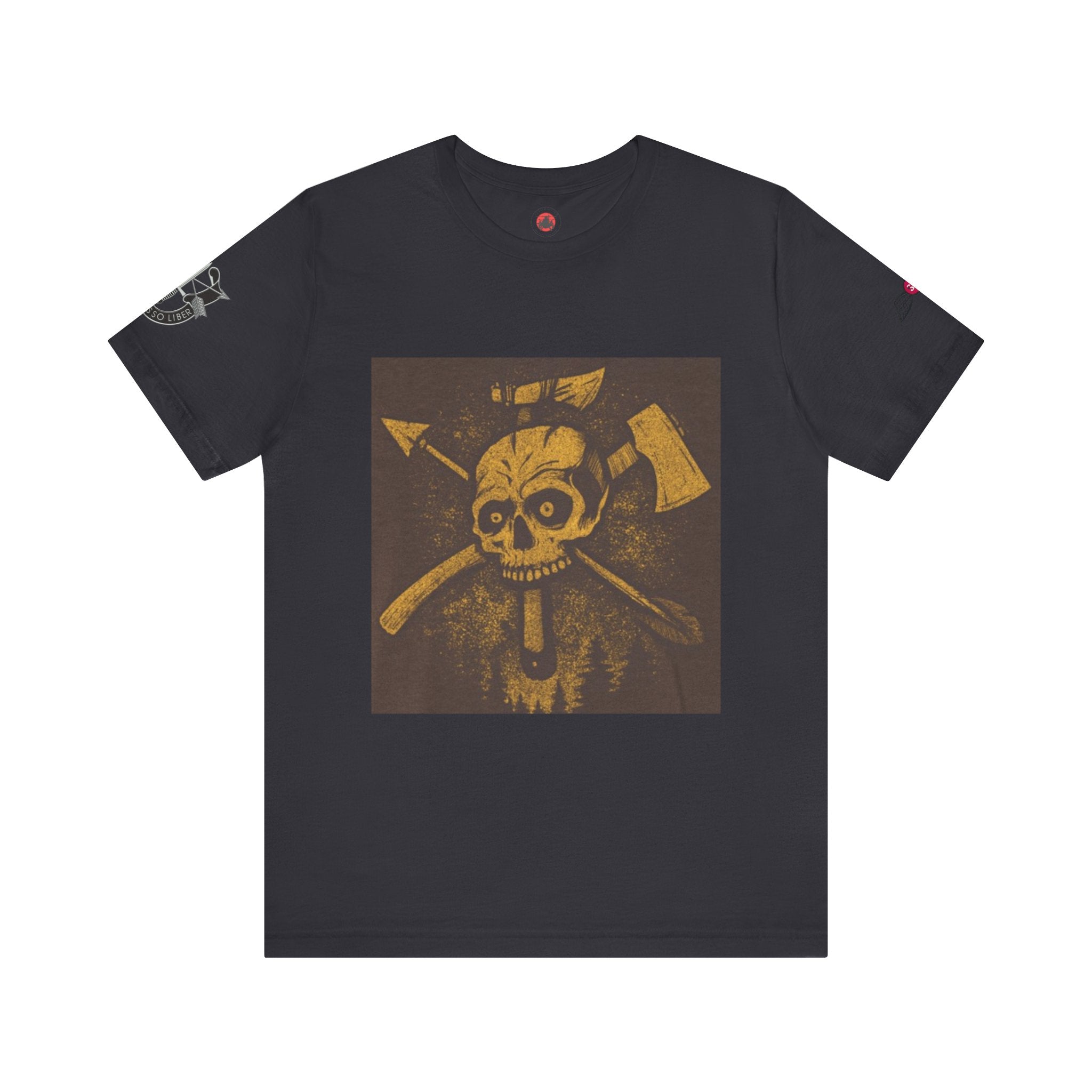 SF and JED Skull & Axes Graphic Tee for Adventure Lovers