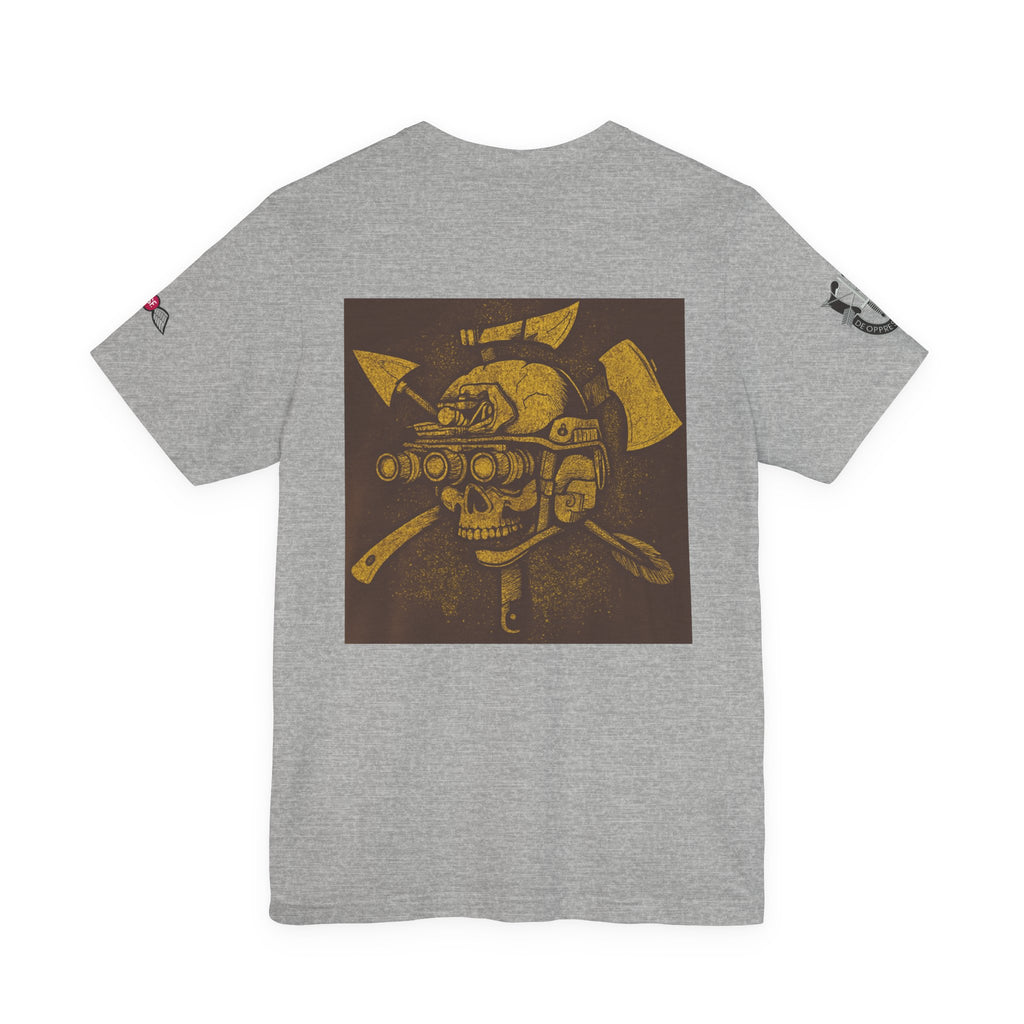 SF and JED Skull & Axes Graphic Tee for Adventure Lovers