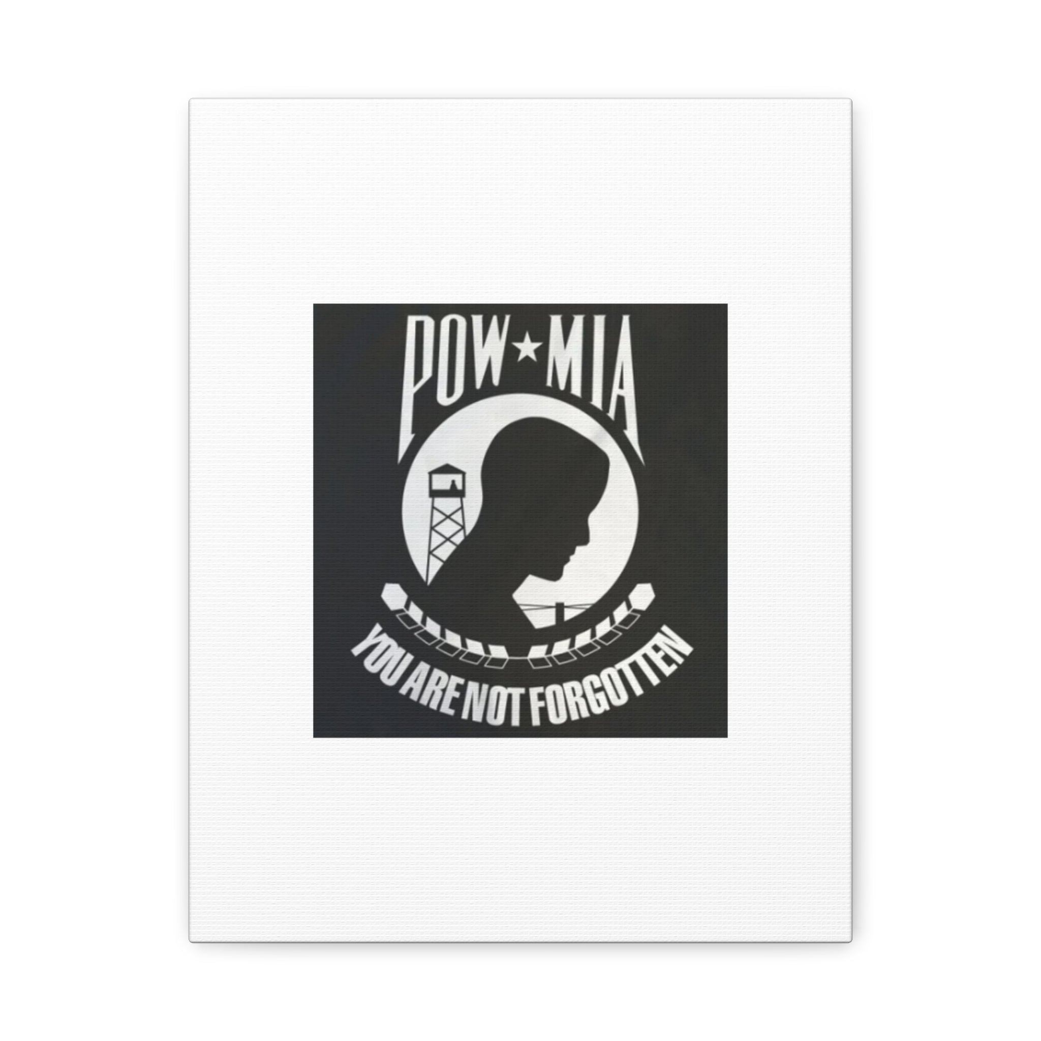 POW_MIA_Not Forgotten_Silhouette Canvas Wall Art