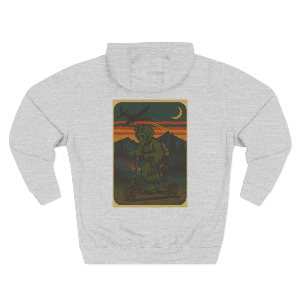 The Reaper knows when to say No.  It's time to exfil -Inspired Three-Panel Fleece Hoodie