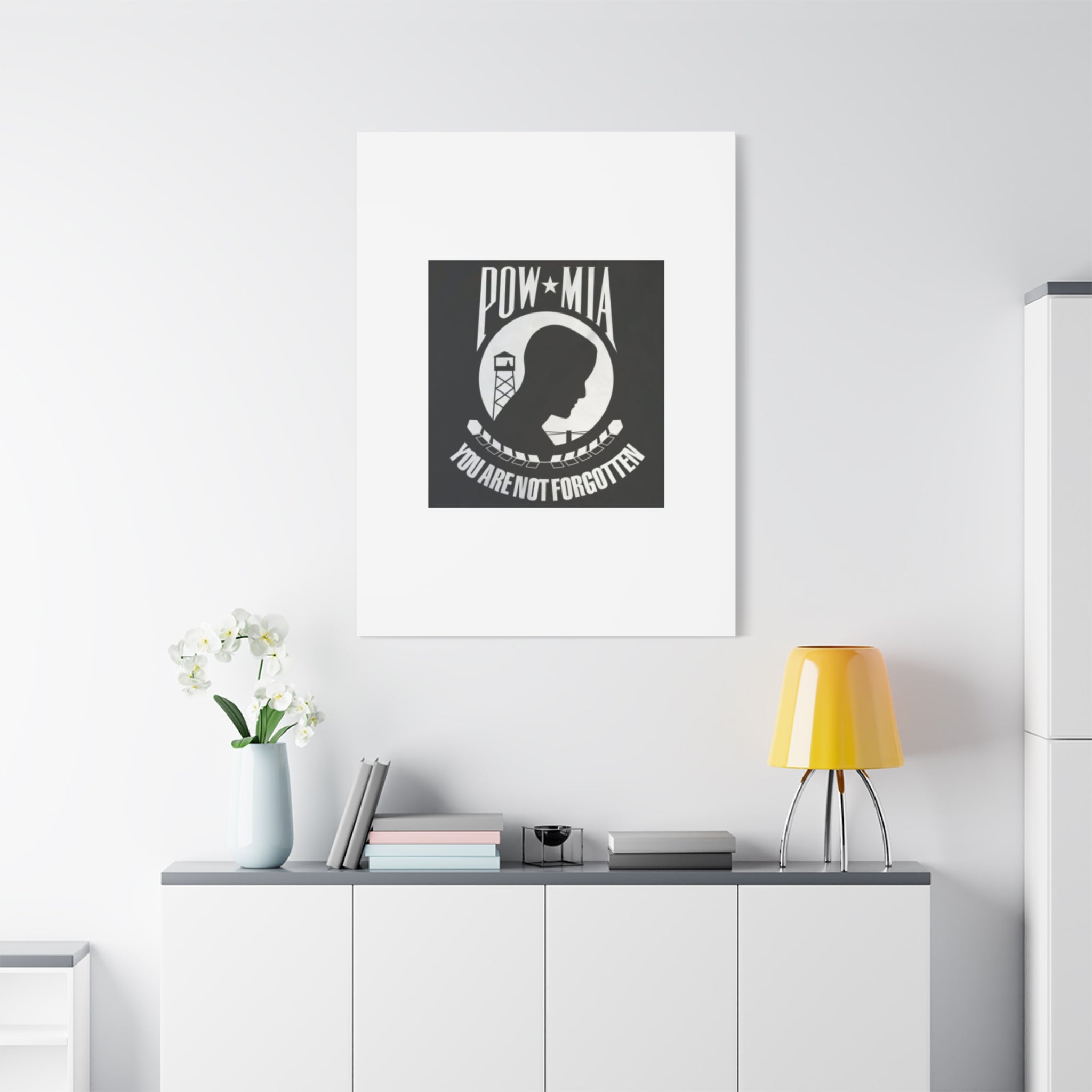 POW_MIA_Not Forgotten_Silhouette Canvas Wall Art