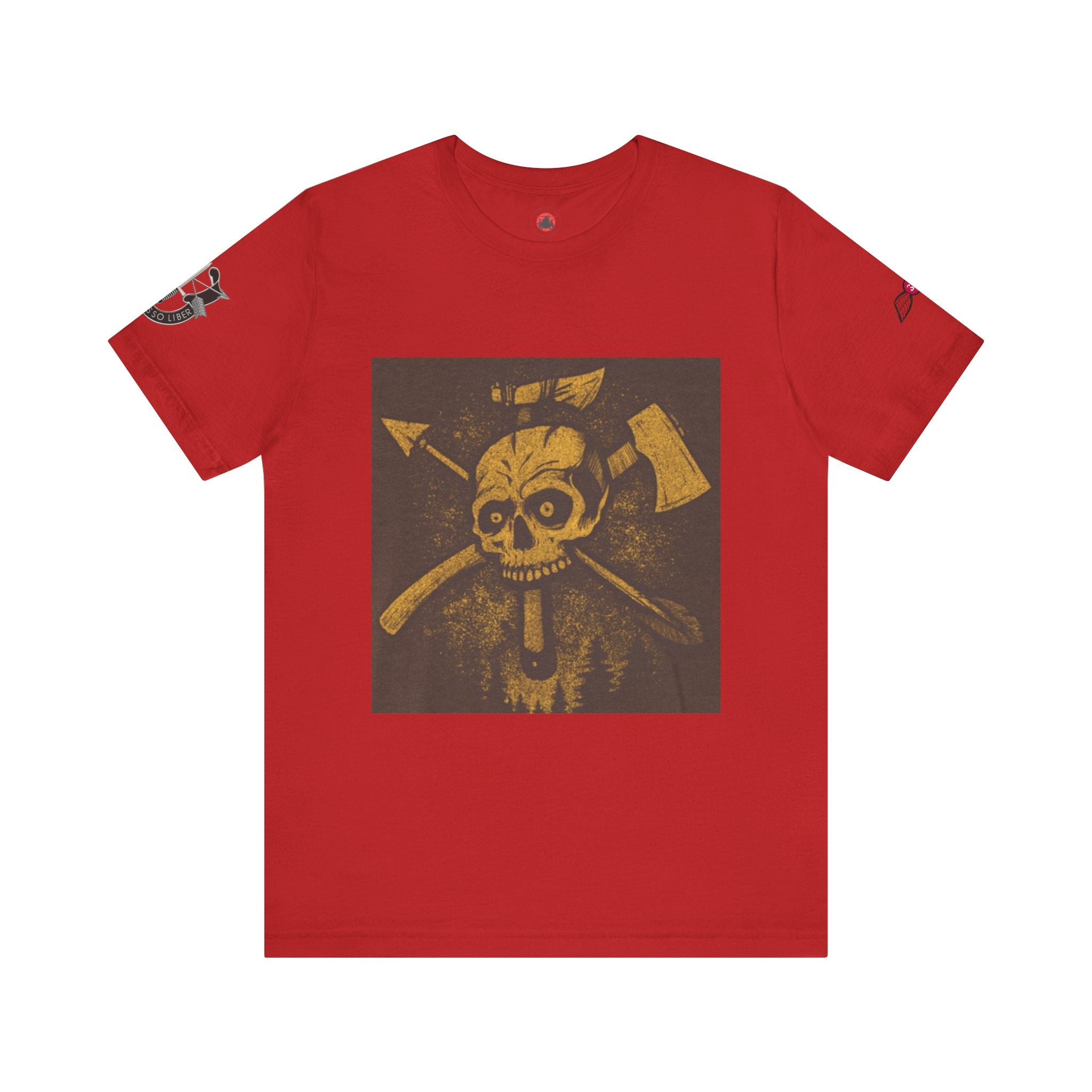 SF and JED Skull & Axes Graphic Tee for Adventure Lovers