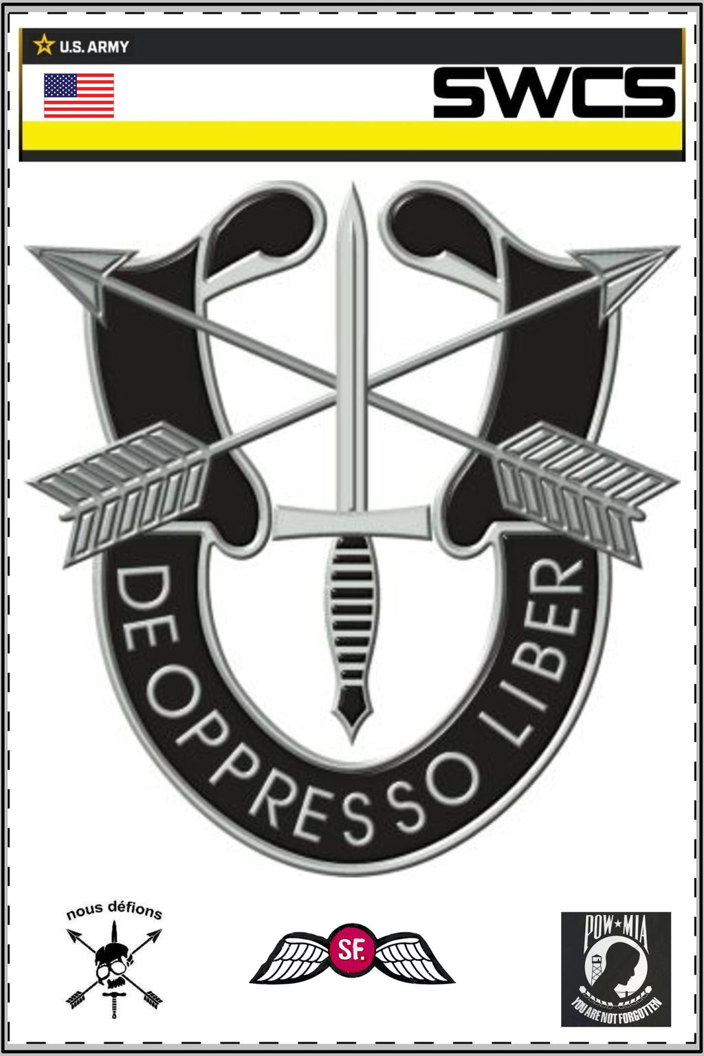 SWCS Banner Classic SF Satin Poster - De Oppresso Liber Decoration