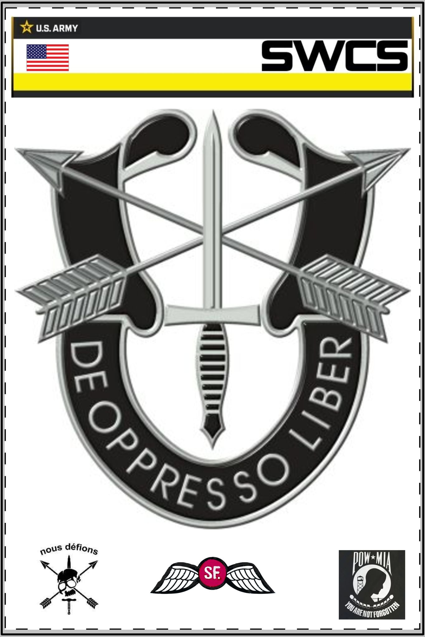 SWCS Banner Classic SF Satin Poster - De Oppresso Liber Decoration