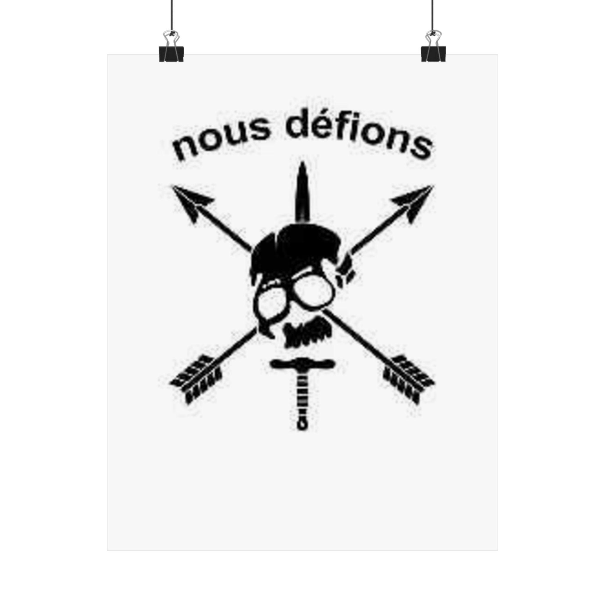 Crossed Arrows Skull and Dagger Wall Art - Matte Vertical Poster | Perfect for Bold Decor