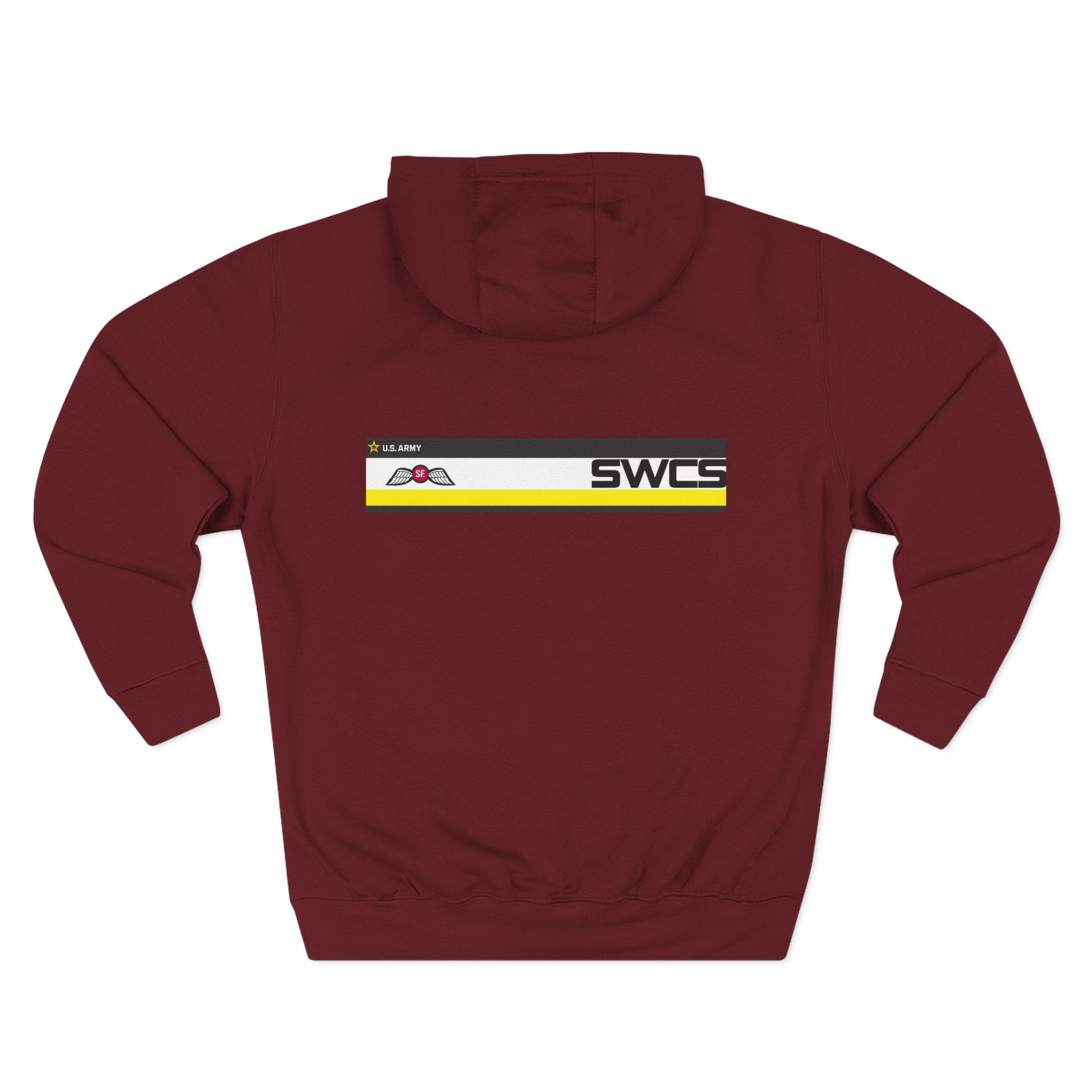 SWCS JEDBURG Modern Three-Panel Fleece Hoodie with SWCS Design