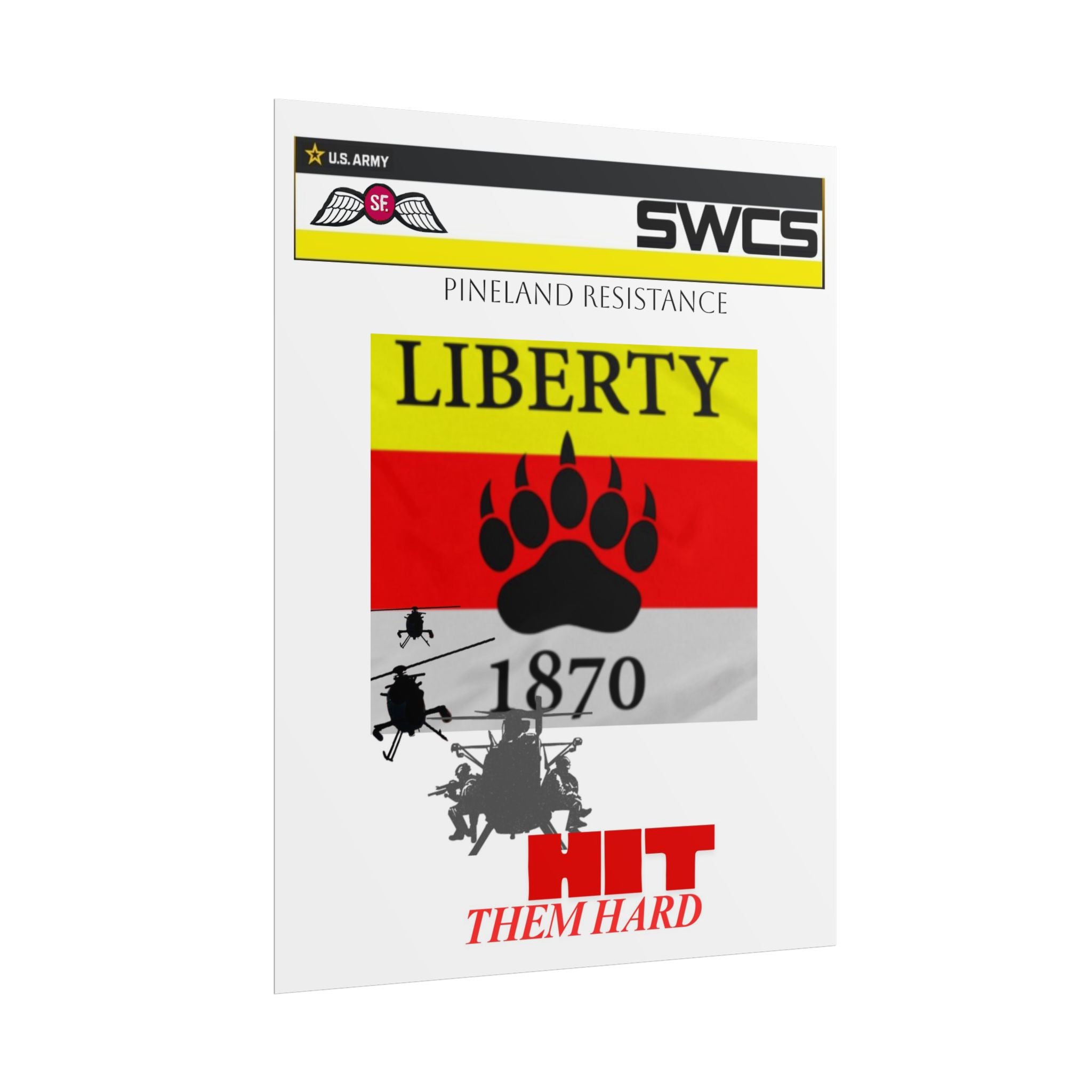 Military Helicopter Rolled Poster - Perfect for Home Decor and Gifts