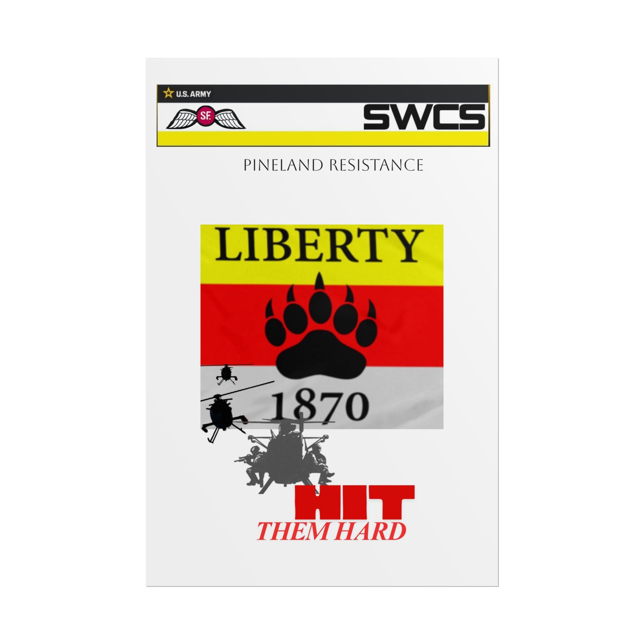 Military Helicopter Rolled Poster - Perfect for Home Decor and Gifts