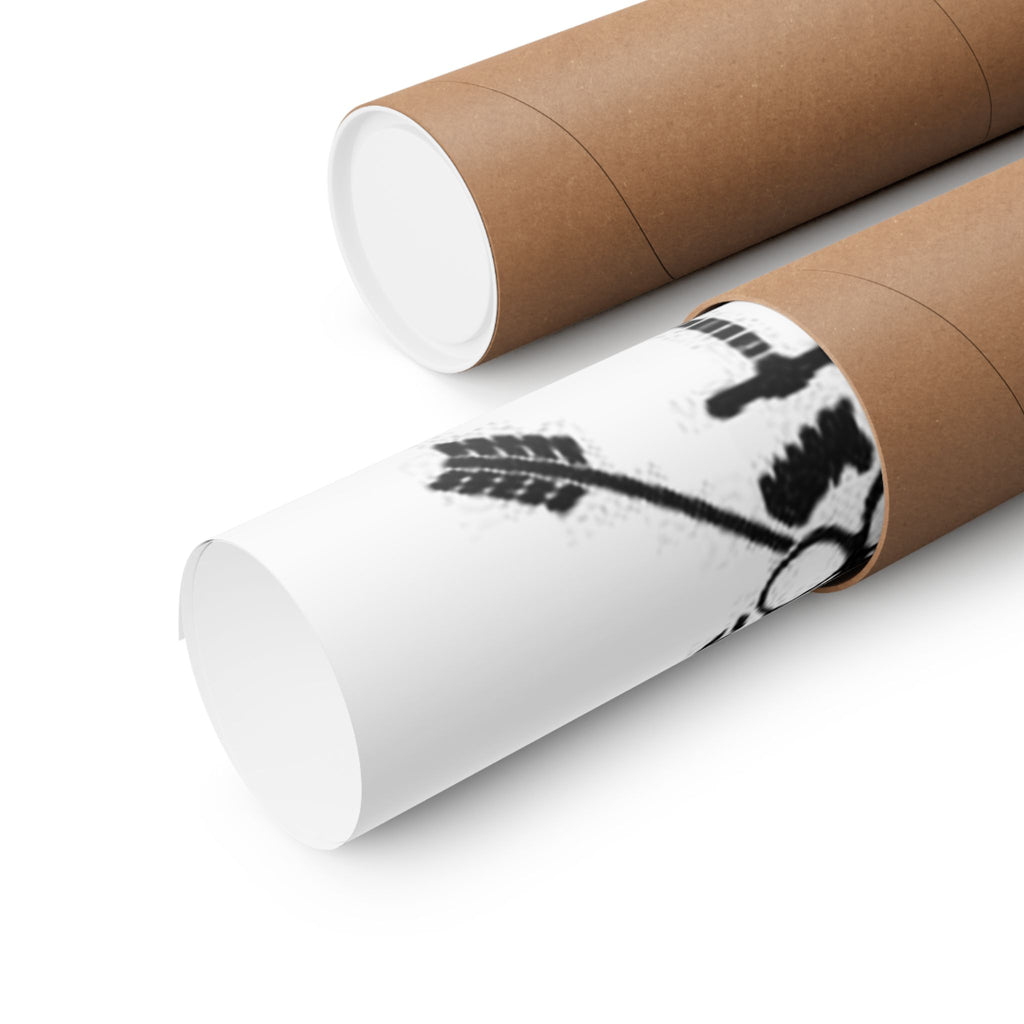 Crossed Arrows Skull and Dagger Wall Art - Matte Vertical Poster | Perfect for Bold Decor