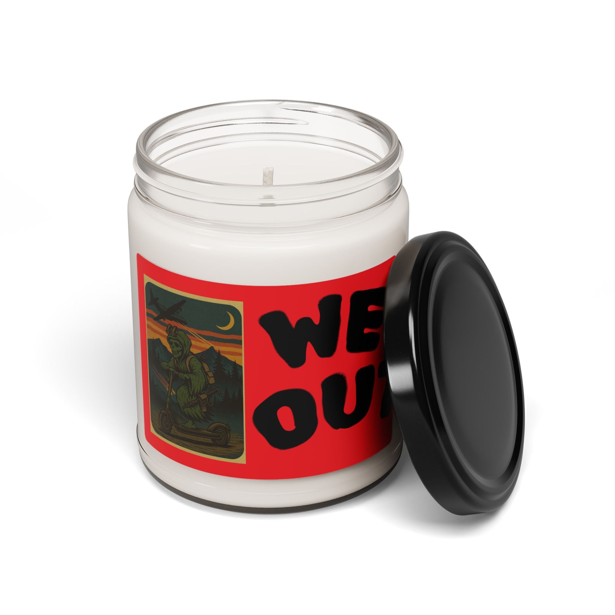 Vibrant Scented Soy Candle - "WE OUT"