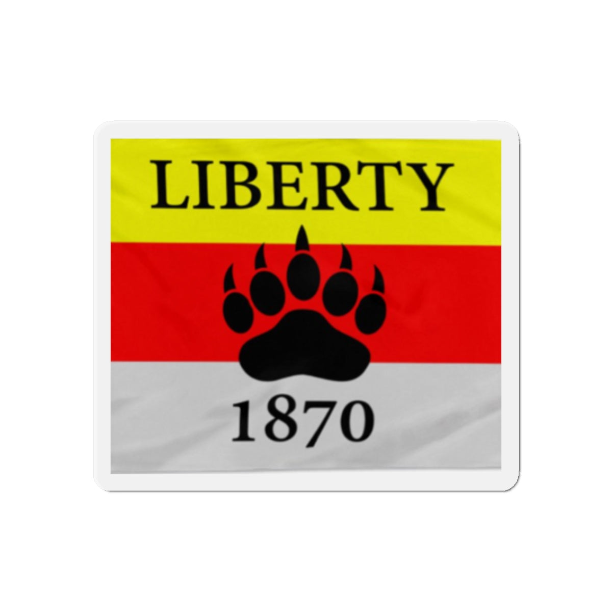 Liberty Bear Paw Die-Cut Magnet - Bold Colorful Design for Home or Office