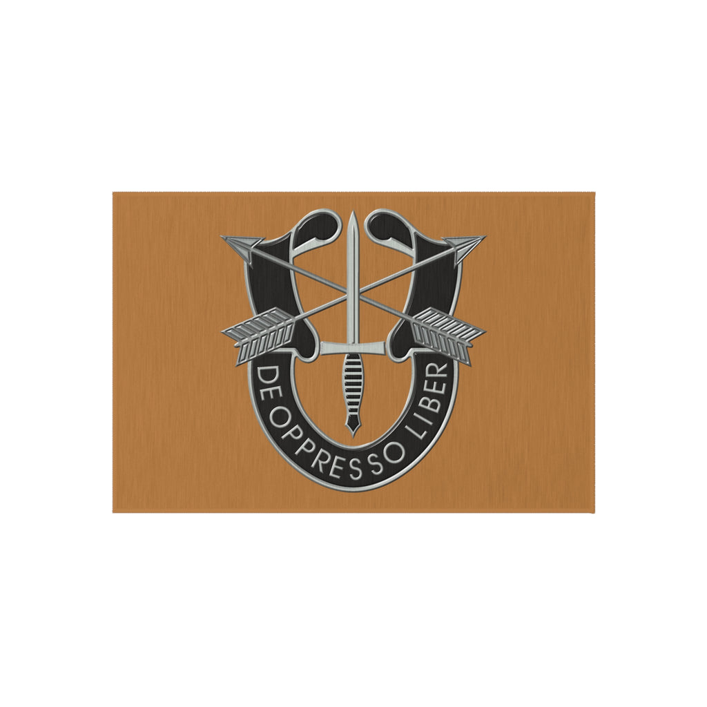 Patriotic Outdoor Rug - Military Inspired Doormat, Home Decor Accent, Entryway Welcome Mat, Camping Rug, Veteran Gift