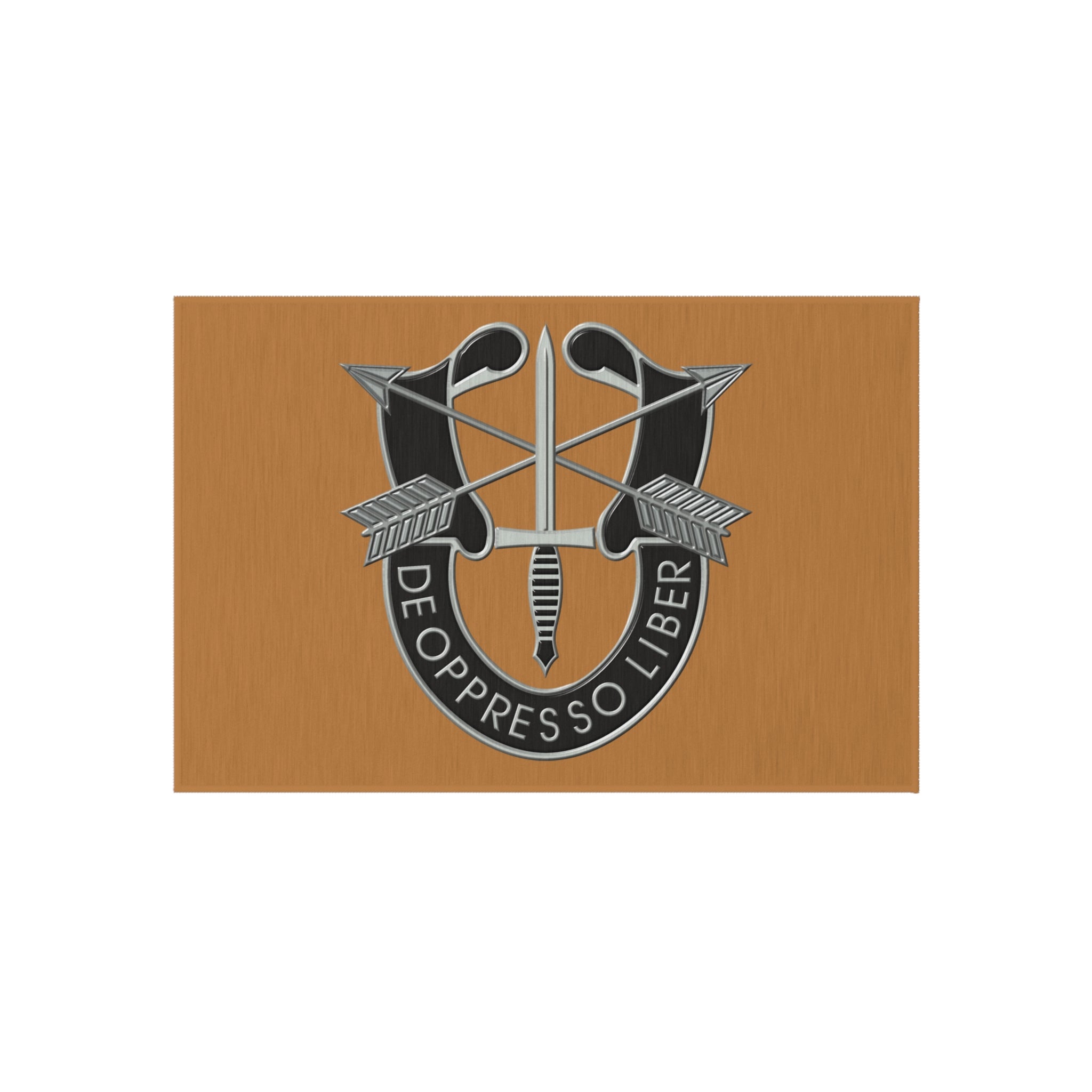 Patriotic Outdoor Rug - Military Inspired Doormat, Home Decor Accent, Entryway Welcome Mat, Camping Rug, Veteran Gift