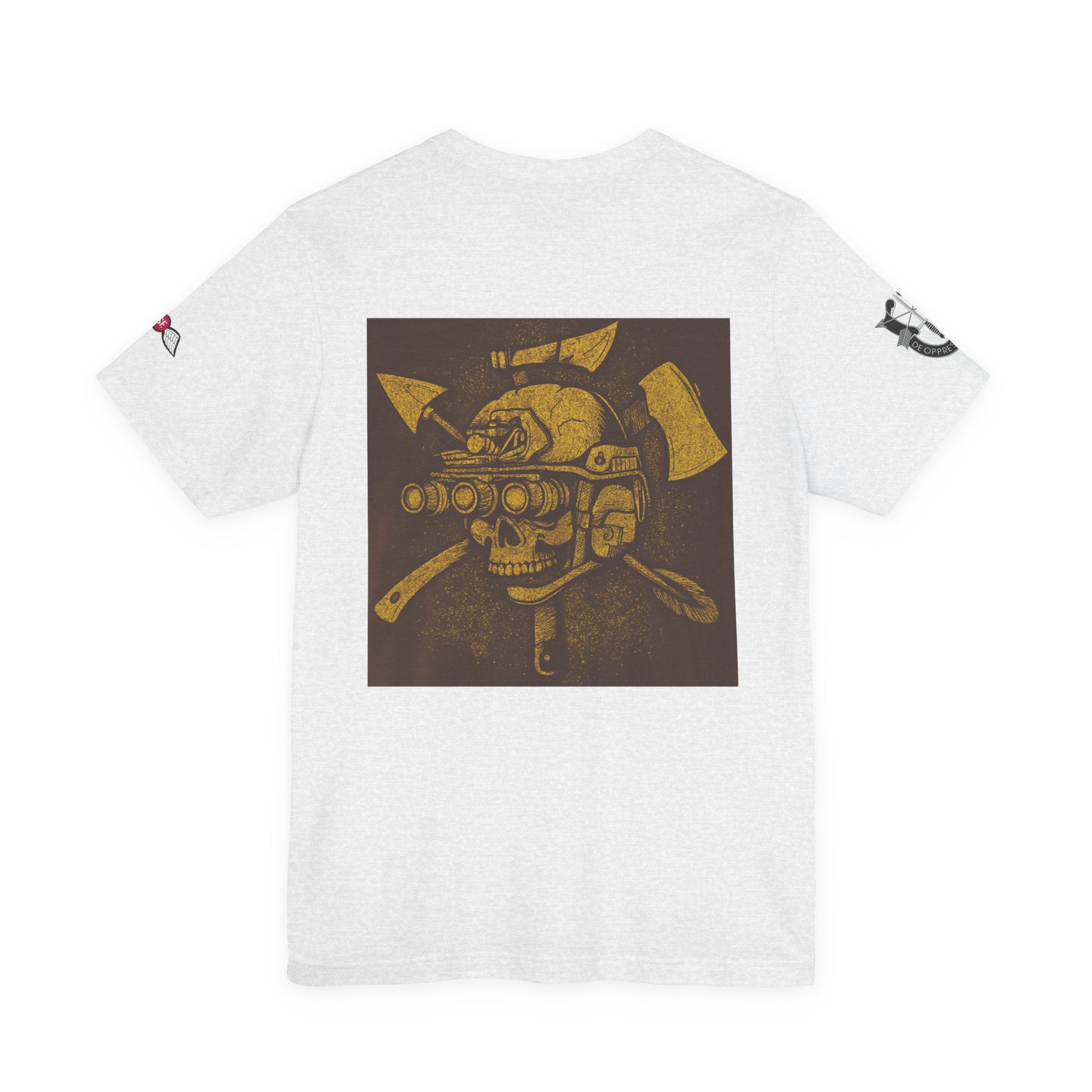 SF and JED Skull & Axes Graphic Tee for Adventure Lovers