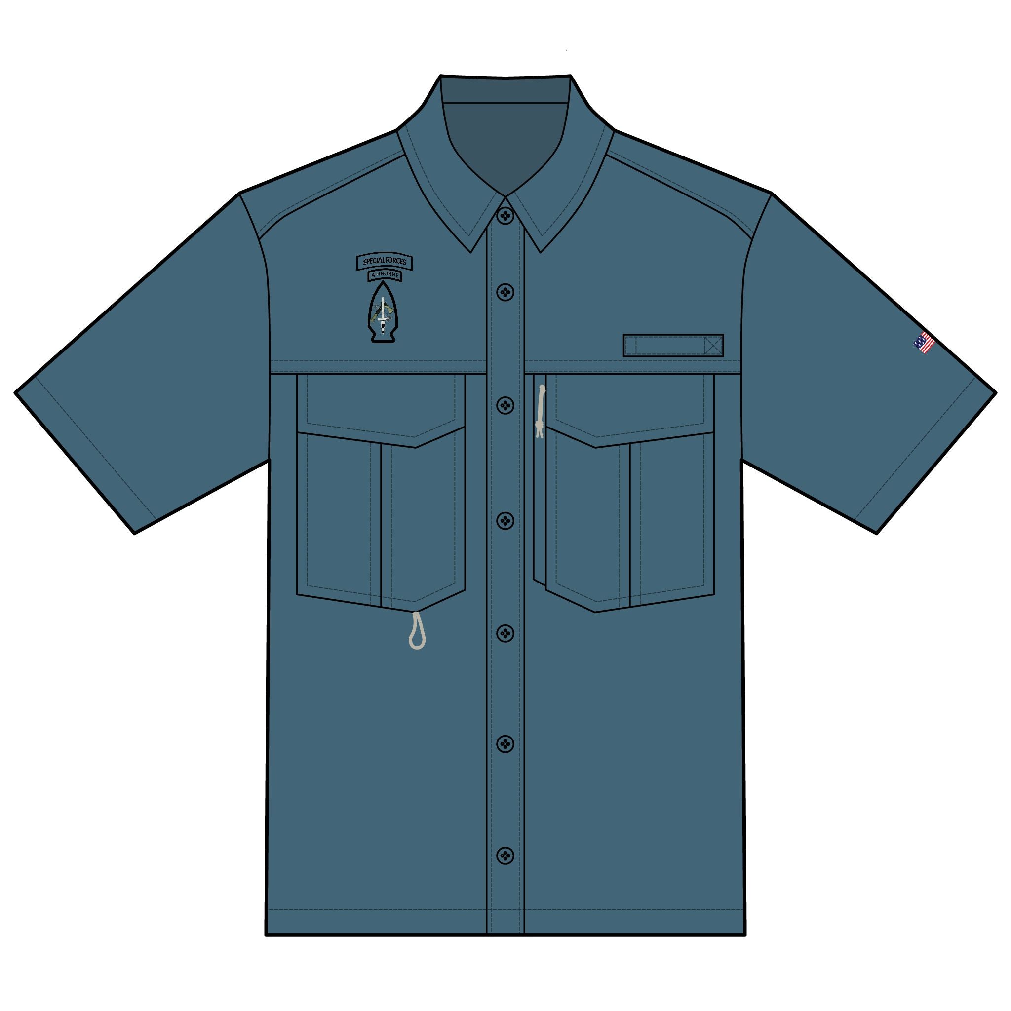 New Arrowhead Patch Hatchet, Arrows, Dagger, (Hatchet Force Design) Performance Fishing Shirt for Outdoor Enthusiasts