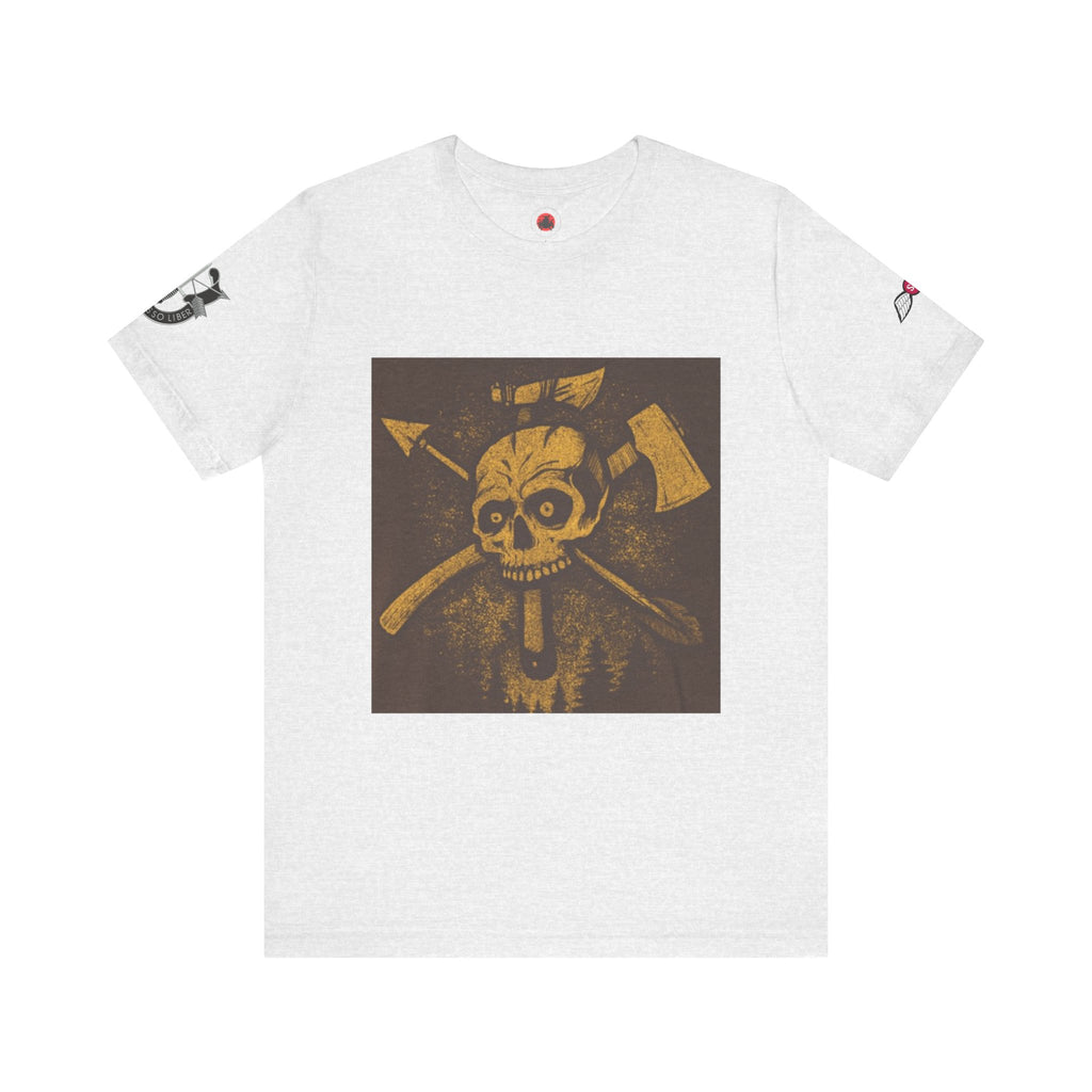 SF and JED Skull & Axes Graphic Tee for Adventure Lovers