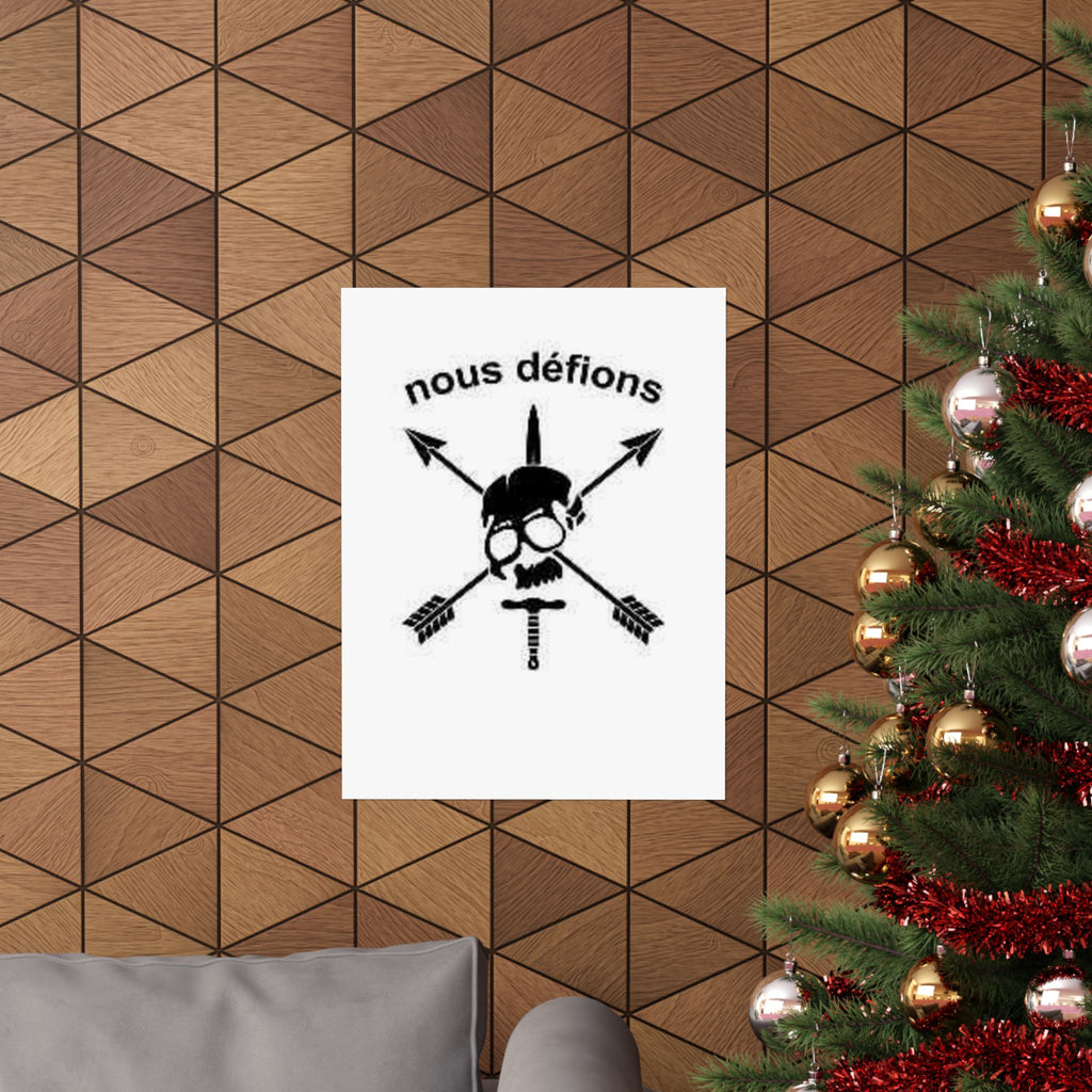 Crossed Arrows Skull and Dagger Wall Art - Matte Vertical Poster | Perfect for Bold Decor