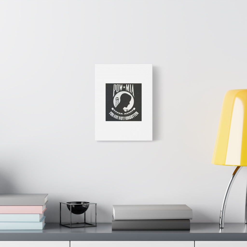 POW_MIA_Not Forgotten_Silhouette Canvas Wall Art