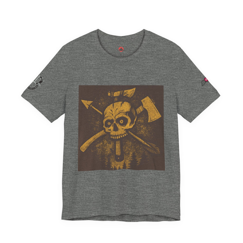 SF and JED Skull & Axes Graphic Tee for Adventure Lovers