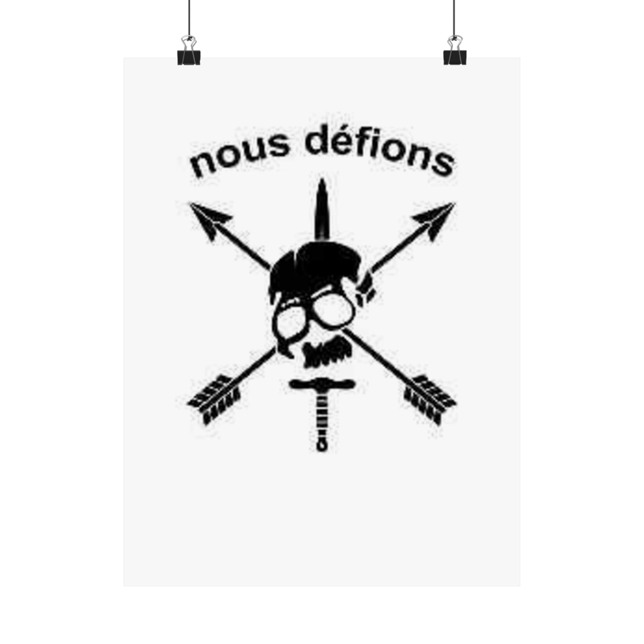 Crossed Arrows Skull and Dagger Wall Art - Matte Vertical Poster | Perfect for Bold Decor