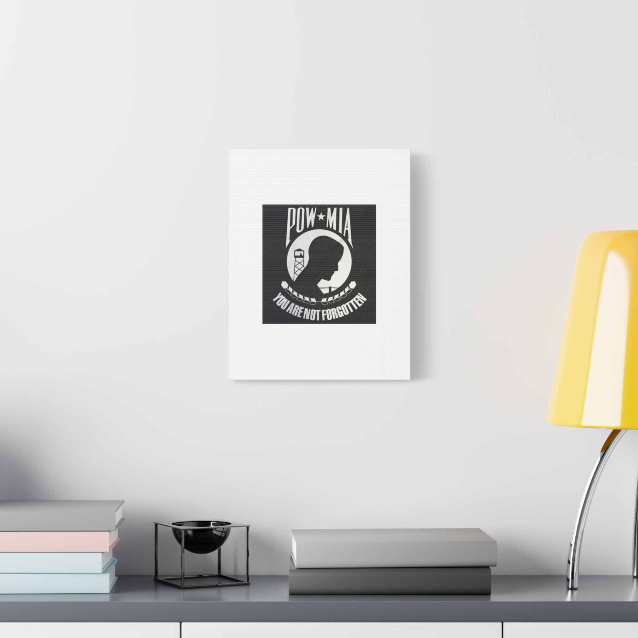 POW_MIA_Not Forgotten_Silhouette Canvas Wall Art
