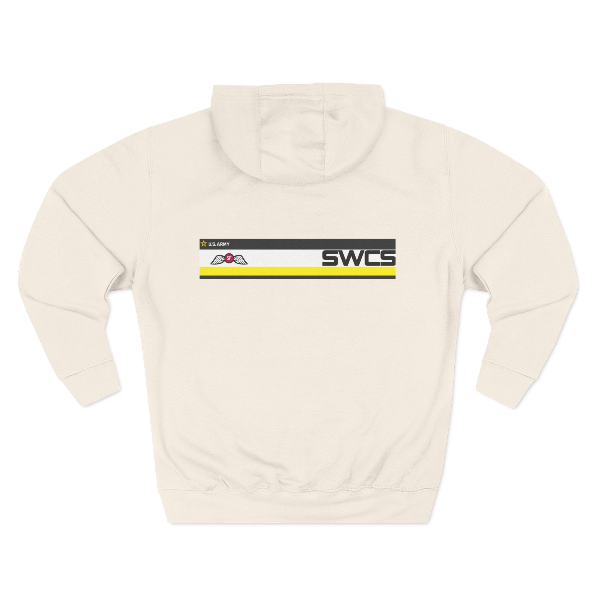 SWCS JEDBURG Modern Three-Panel Fleece Hoodie with SWCS Design