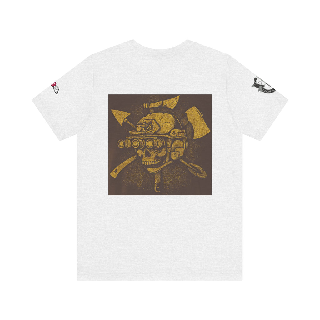 SF and JED Skull & Axes Graphic Tee for Adventure Lovers