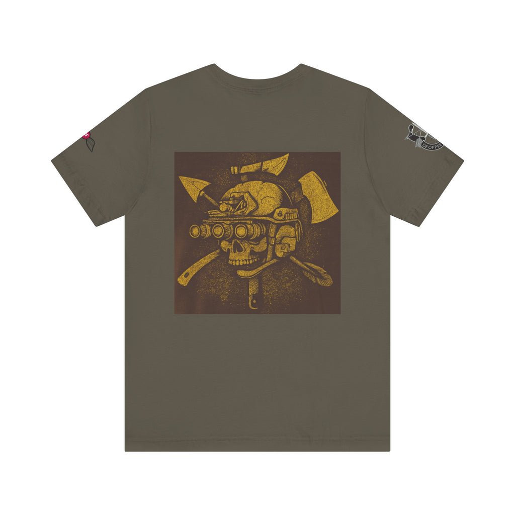 SF and JED Skull & Axes Graphic Tee for Adventure Lovers