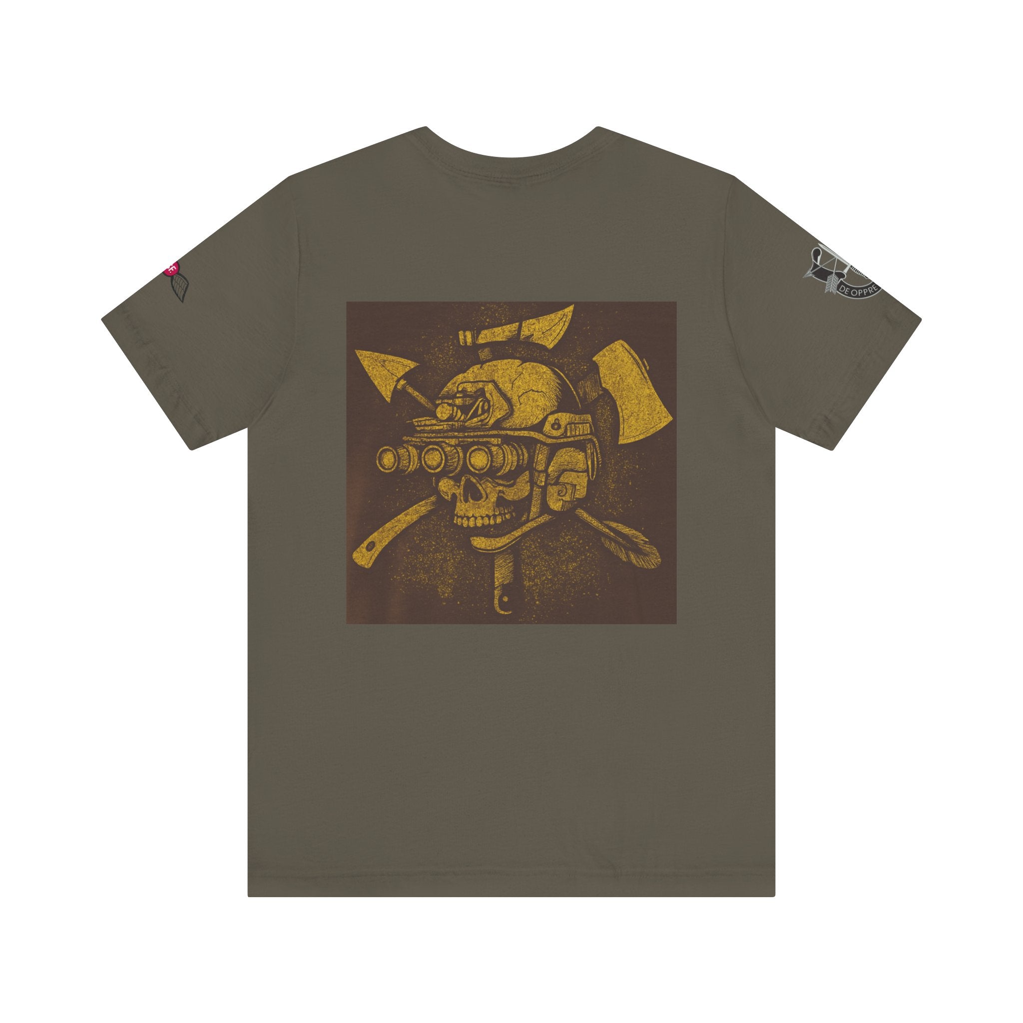 SF and JED Skull & Axes Graphic Tee for Adventure Lovers