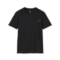 Crossed Arrows and Dagger Front with Little Bird Infil Back_Unisex Softstyle T-Shirt - Vintage Coffee Lover Design