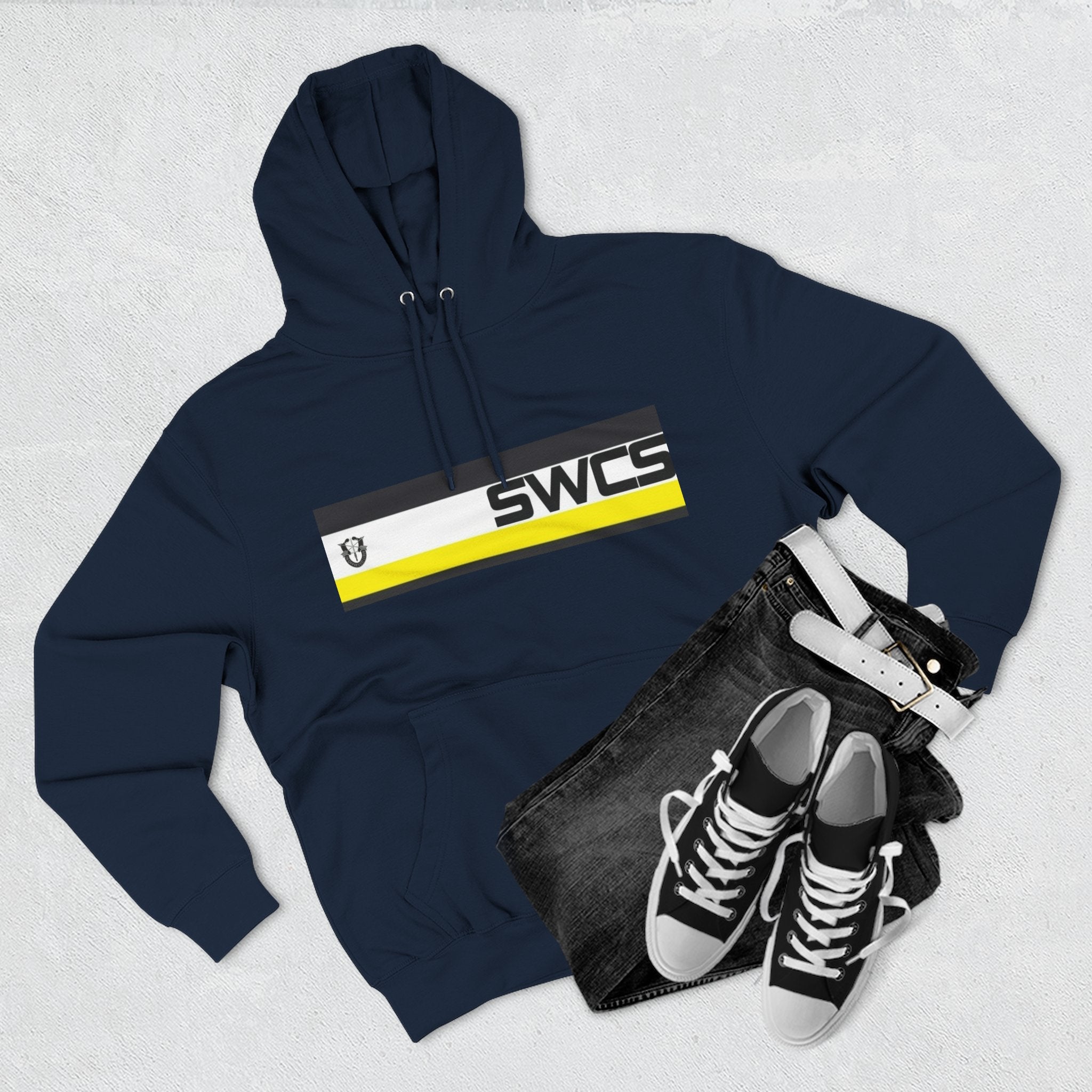 SWCS SF Three-Panel Fleece Hoodie - Stylish & Comfortable