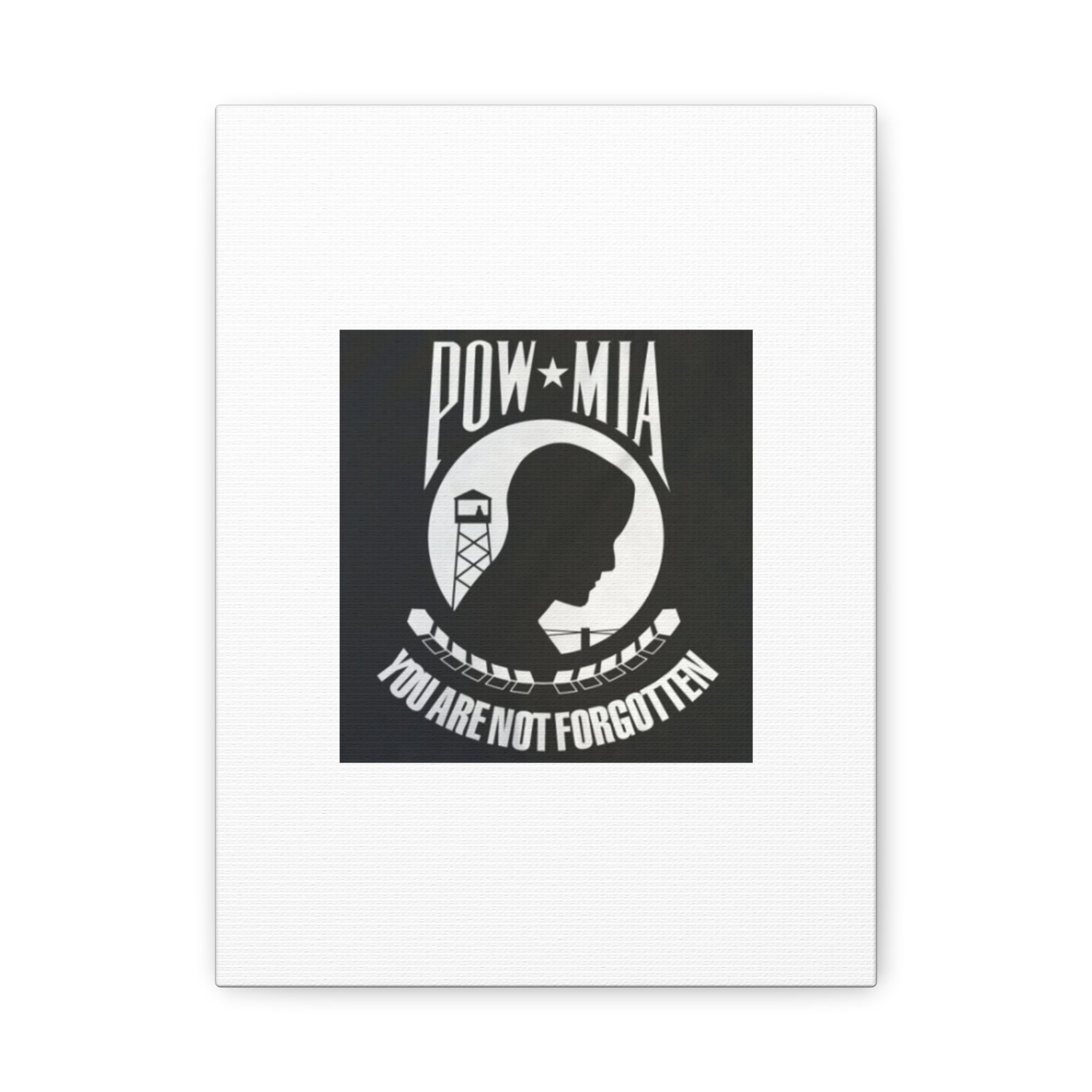 POW_MIA_Not Forgotten_Silhouette Canvas Wall Art