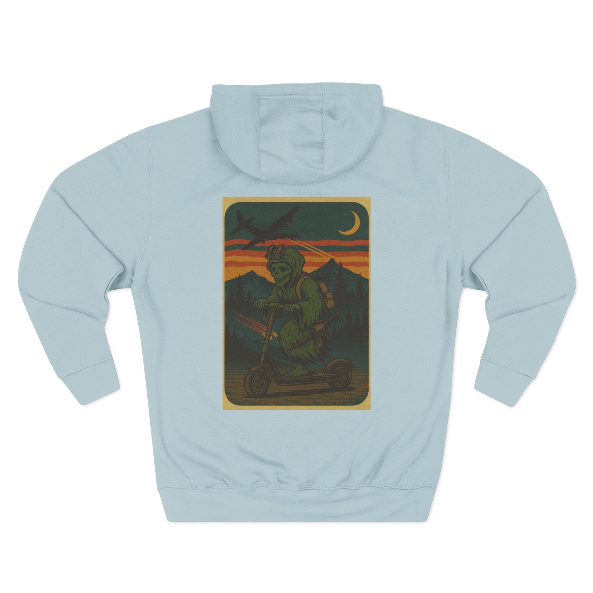 The Reaper knows when to say No.  It's time to exfil -Inspired Three-Panel Fleece Hoodie