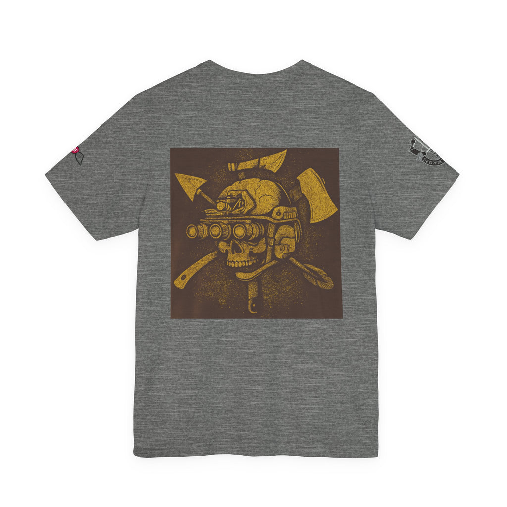SF and JED Skull & Axes Graphic Tee for Adventure Lovers