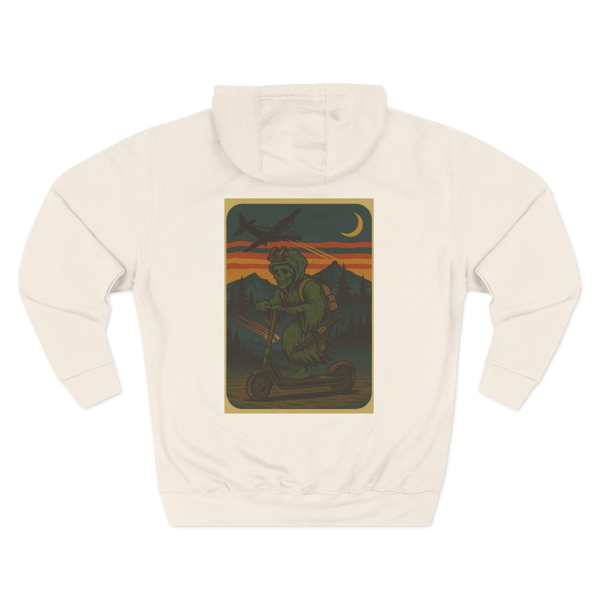 The Reaper knows when to say No.  It's time to exfil -Inspired Three-Panel Fleece Hoodie