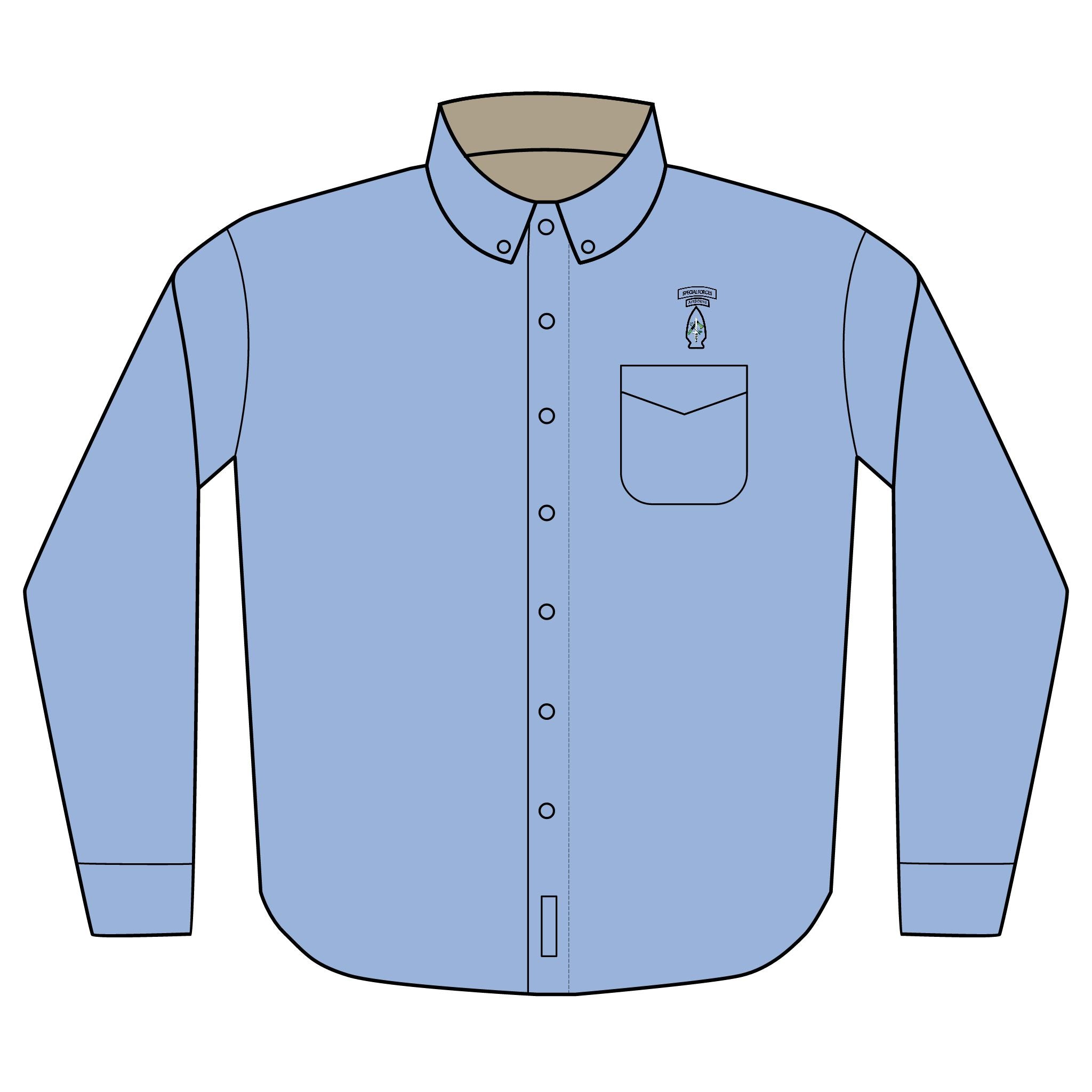 New SF Arrowhead patch with Arrows, Hatchet, and Dagger, Embroidered Long Sleeve Shirt for Casual Style